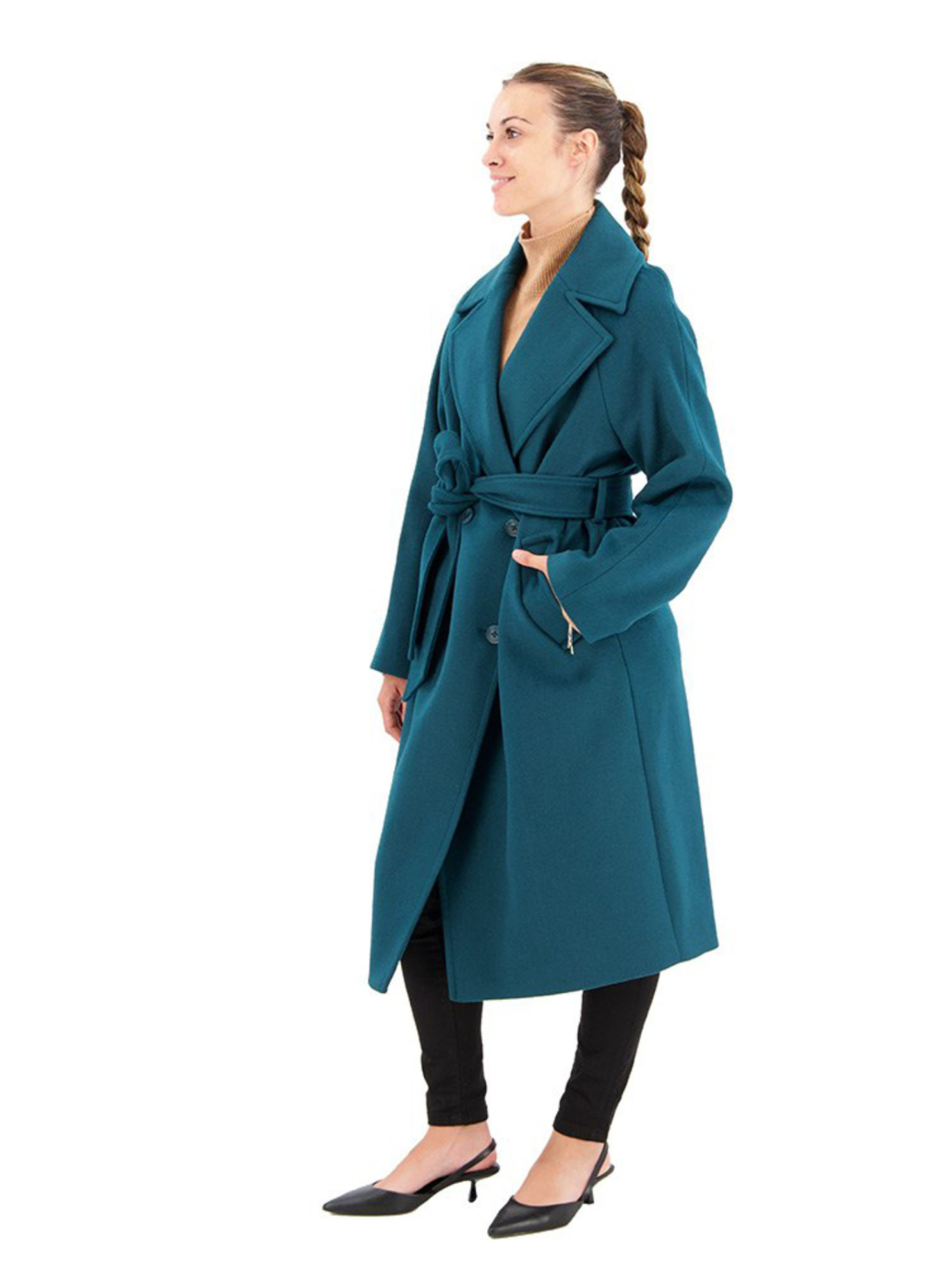 detail Salsa Jeans dámský tmavě zelený kabát