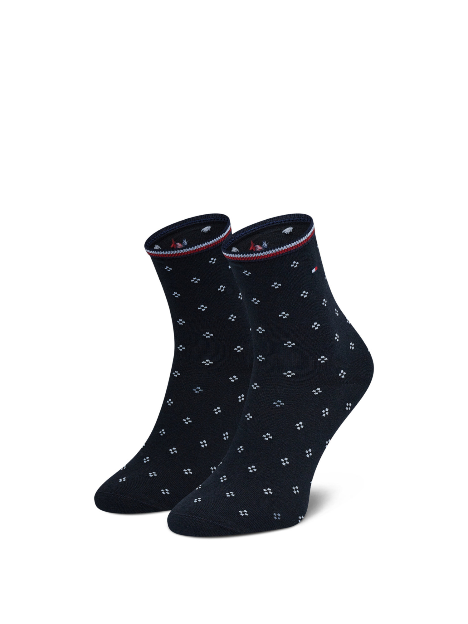 detail Tommy Hilfiger dámské tmavě modré ponožky 2 pack