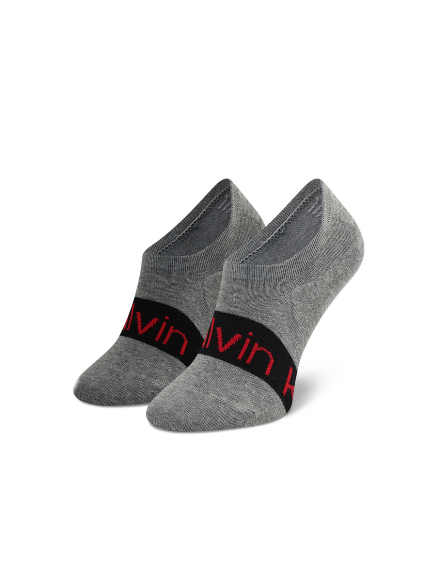 detail Calvin Klein pánské šedé ponožky 2 pack