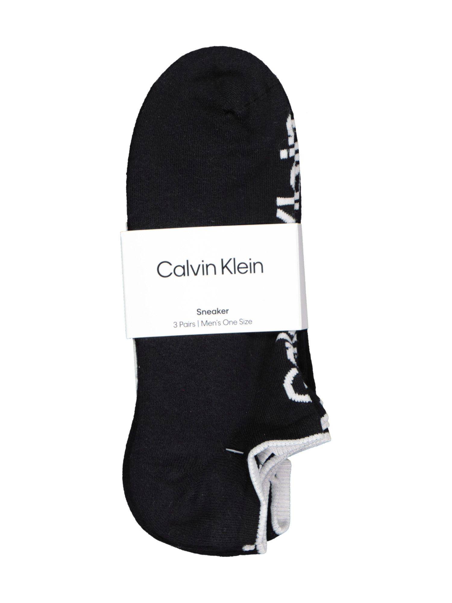 detail Calvin Klein pánské černé ponožky 3pack