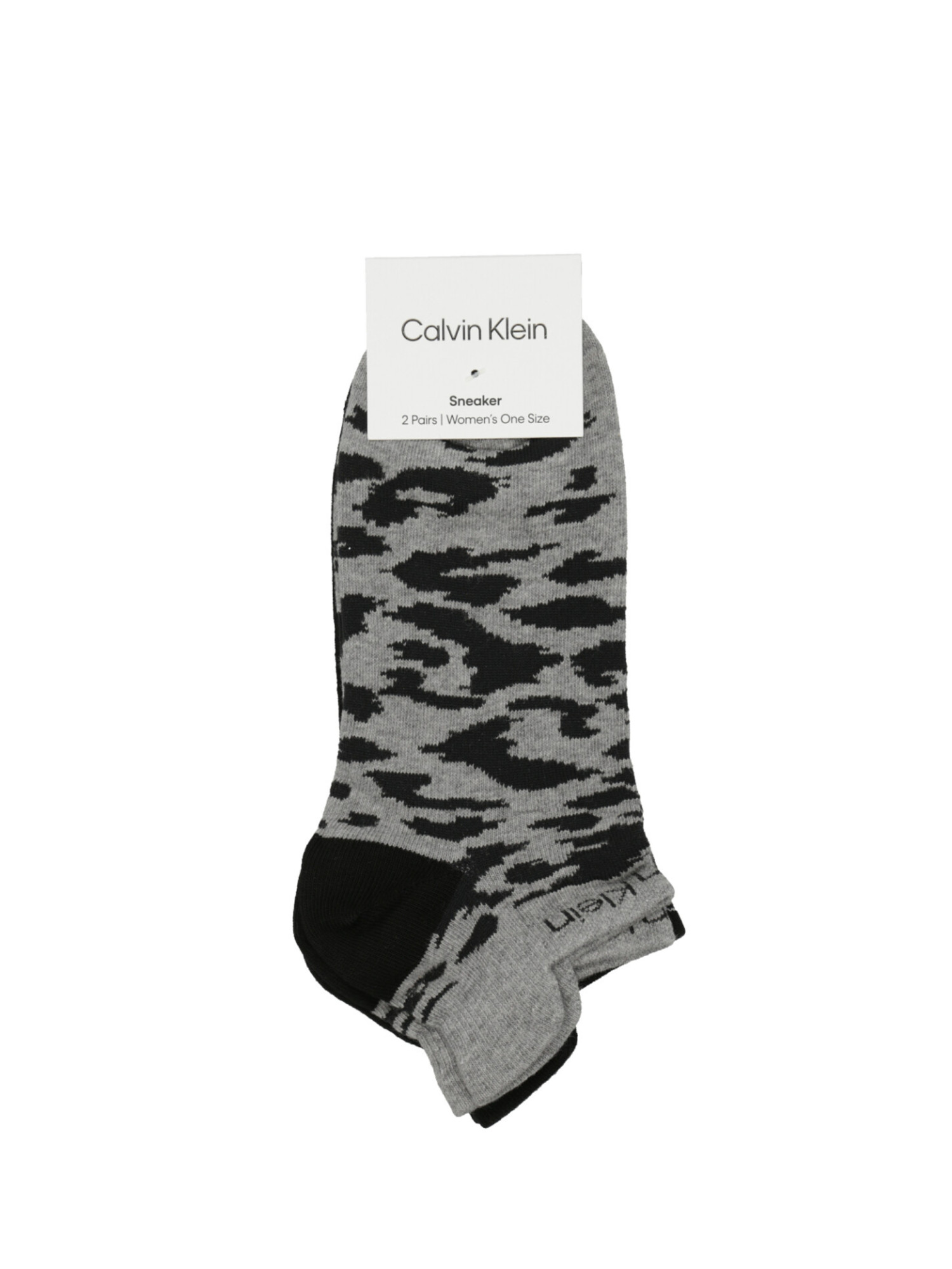 detail Calvin Klein dámské černo šedé ponožky 2 pack