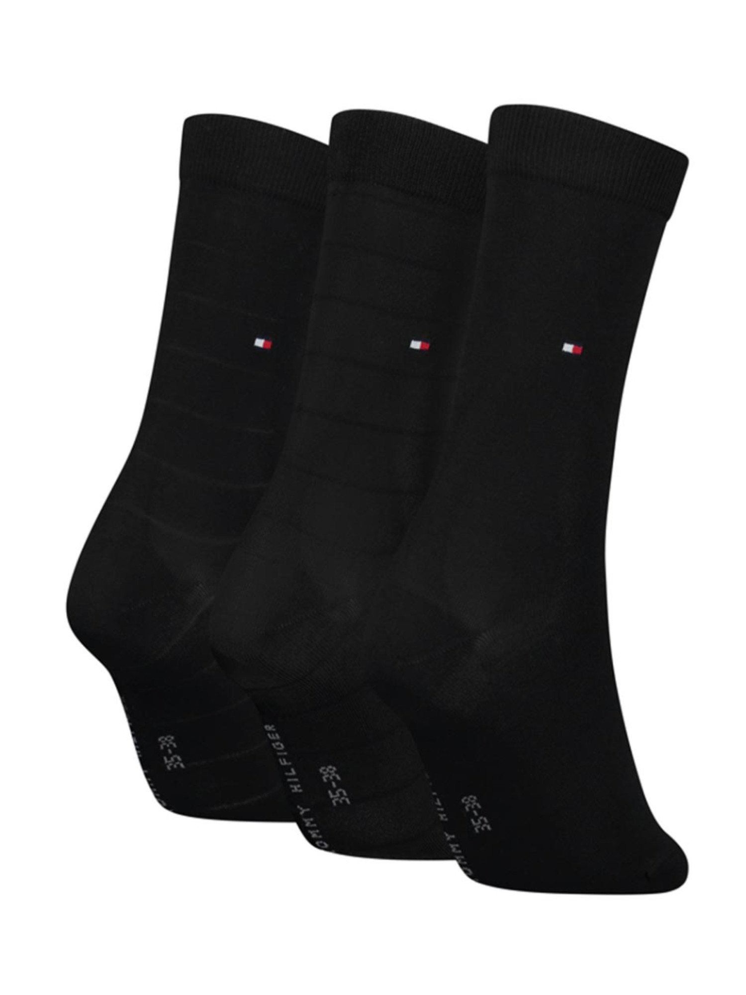 detail Tommy Hilfiger dámské černé ponožky 3 pack