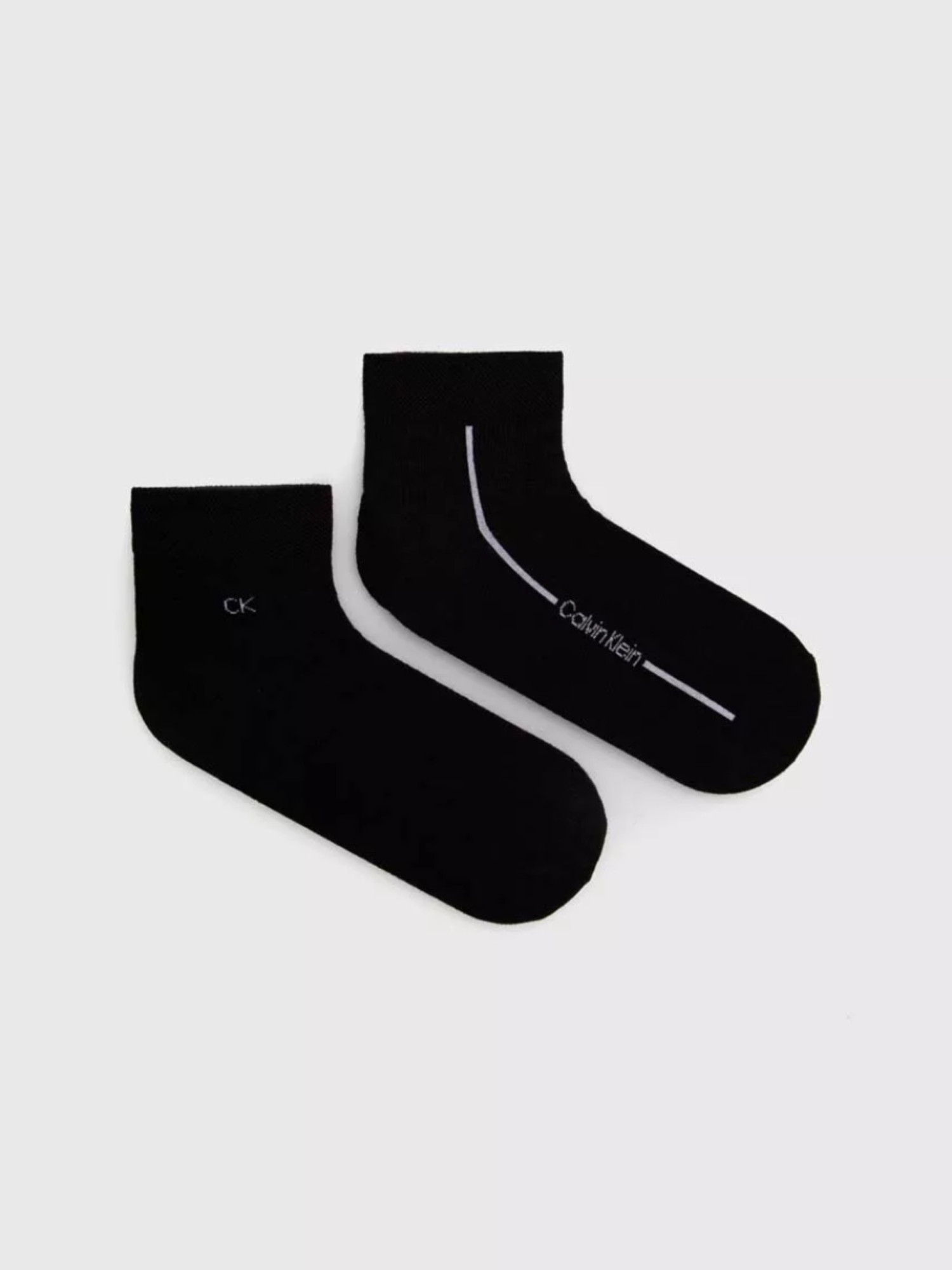 detail Calvin Klein pánské černé ponožky 2 pack