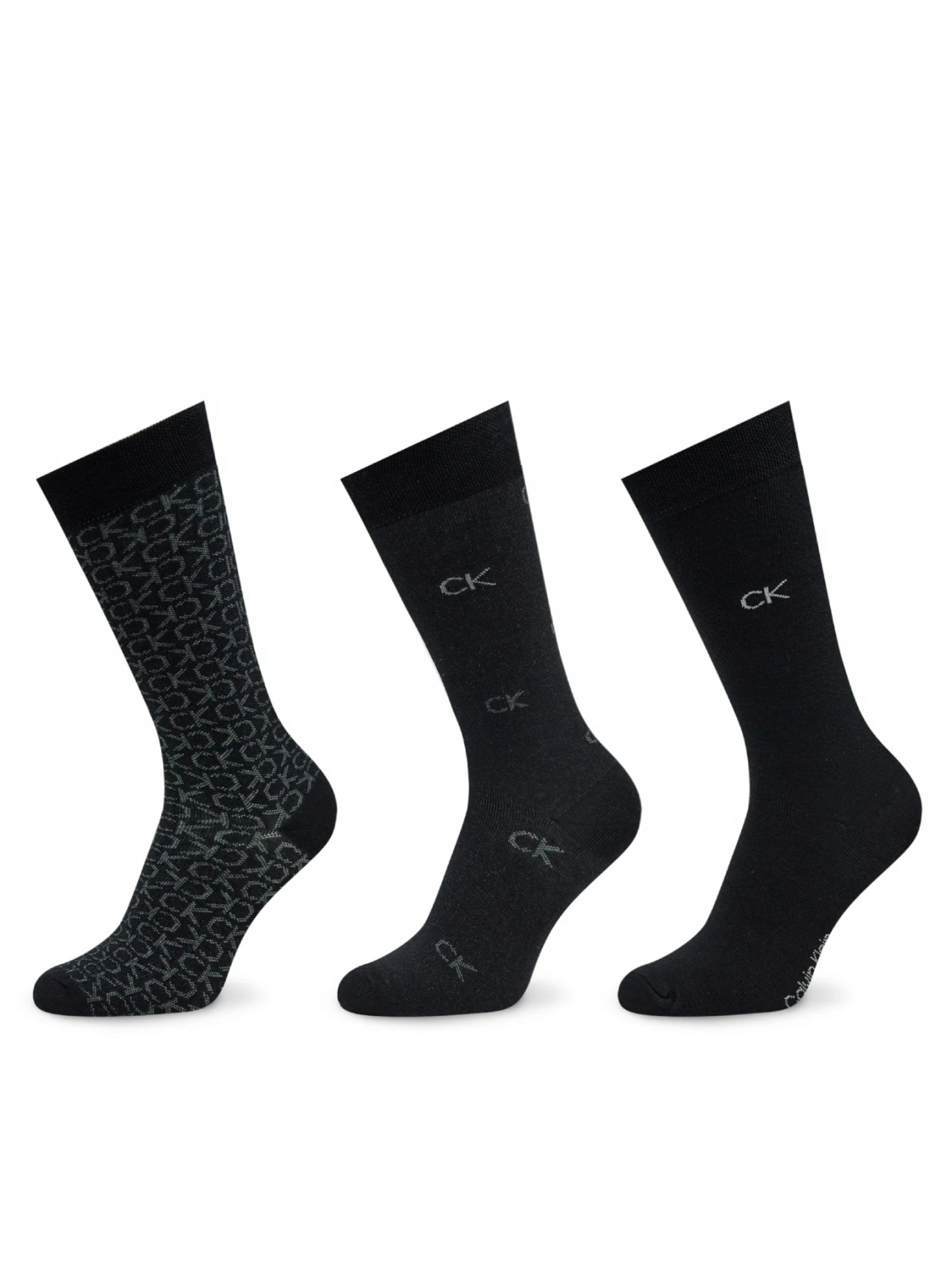 detail Calvin Klein pánské černé ponožky 3pack