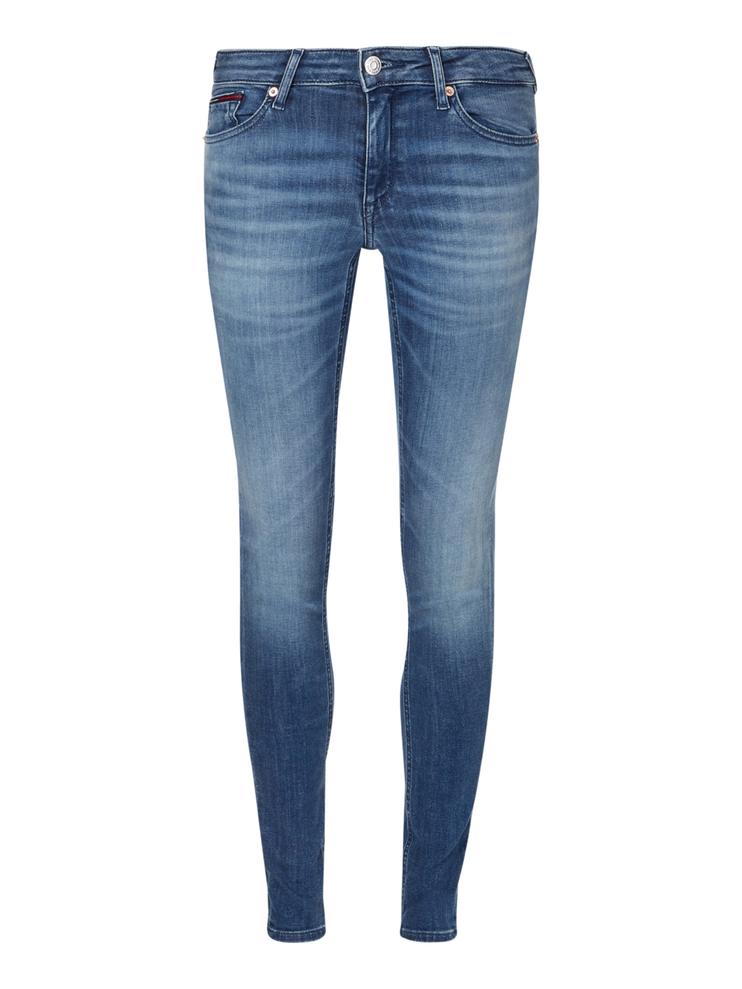 detail Tommy Jeans dámské tmavě modré džíny SOPHIE