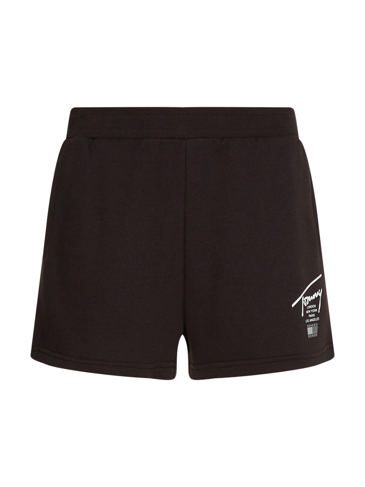 detail Tommy Jeans dámské černé šortky MODERN SIGNATURE