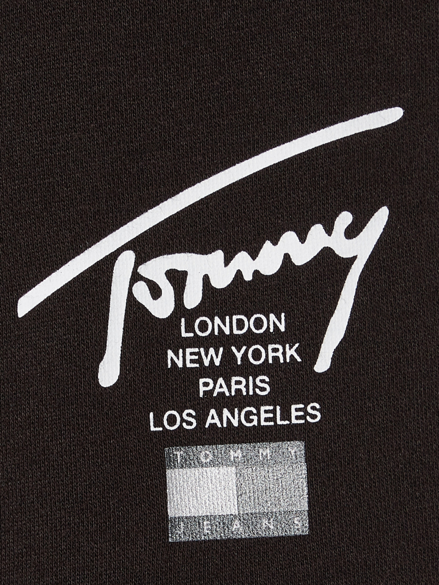 detail Tommy Jeans dámské černé šortky MODERN SIGNATURE