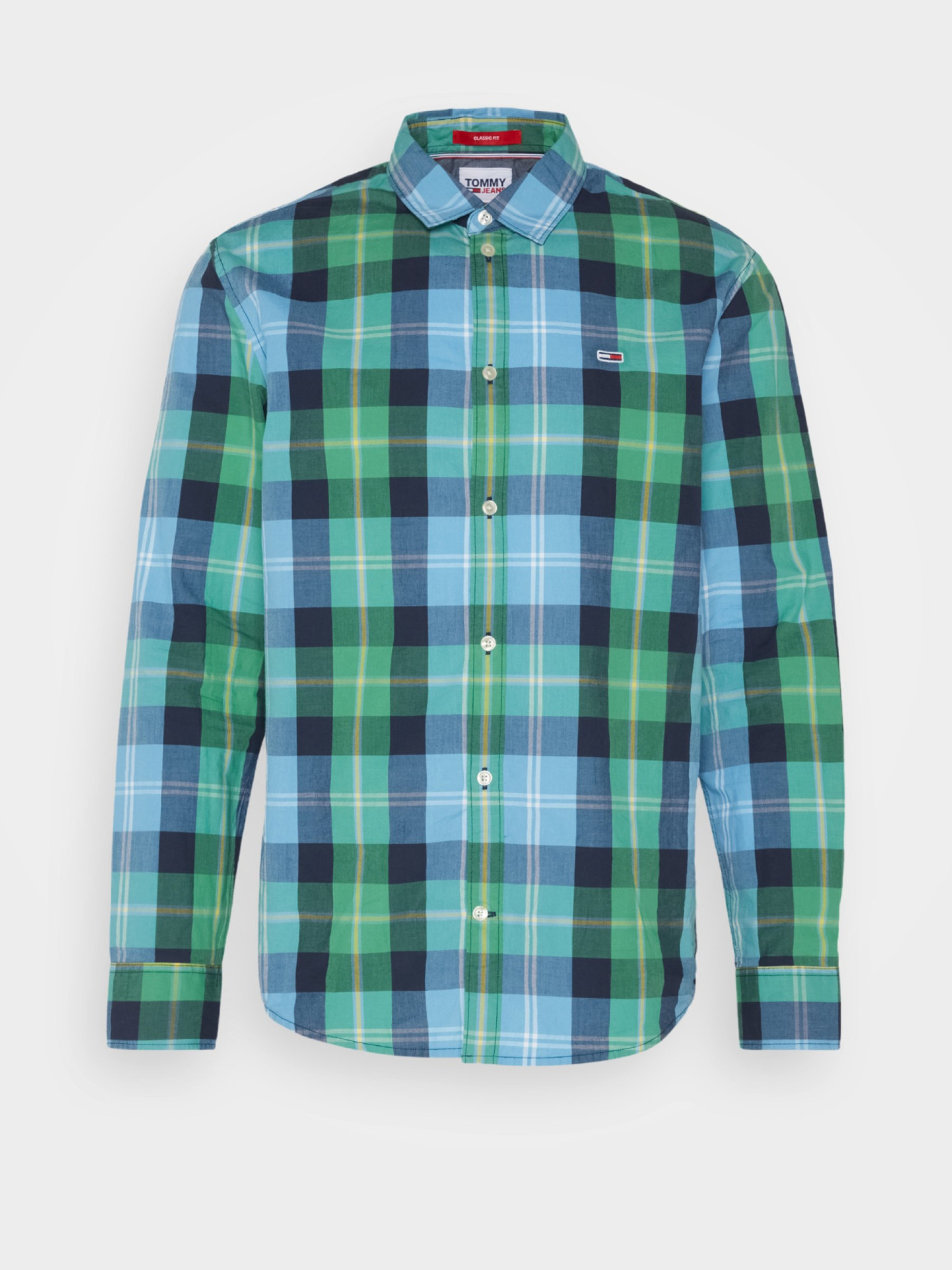 detail Tommy Jeans pánská kostkovaná košile