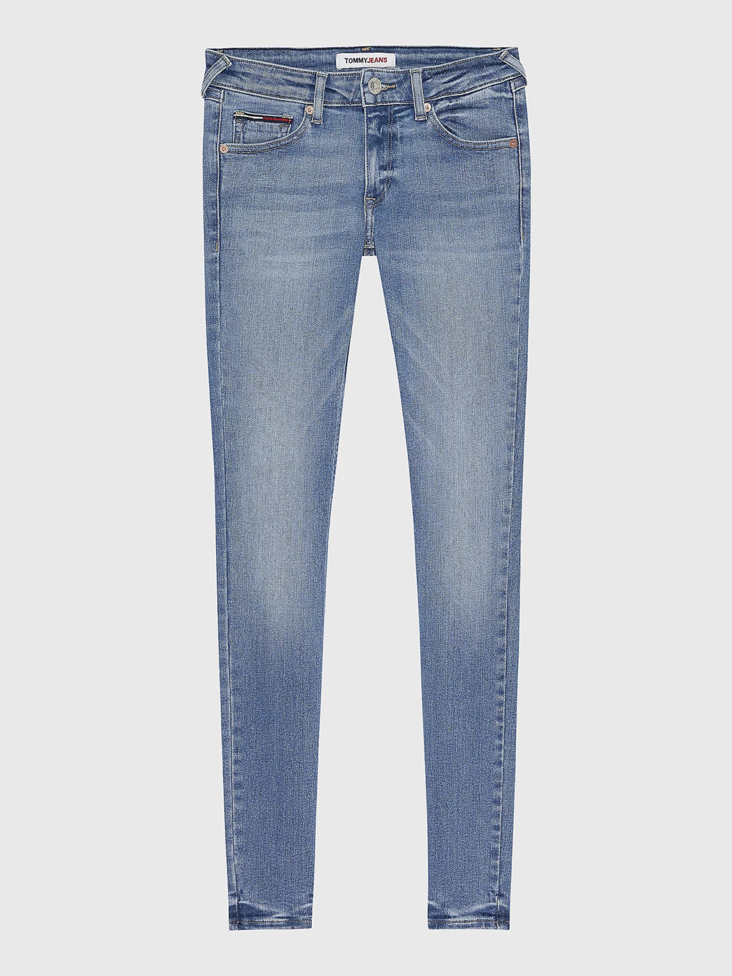 detail Tommy Jeans dámské světle modré džíny SOPHIE