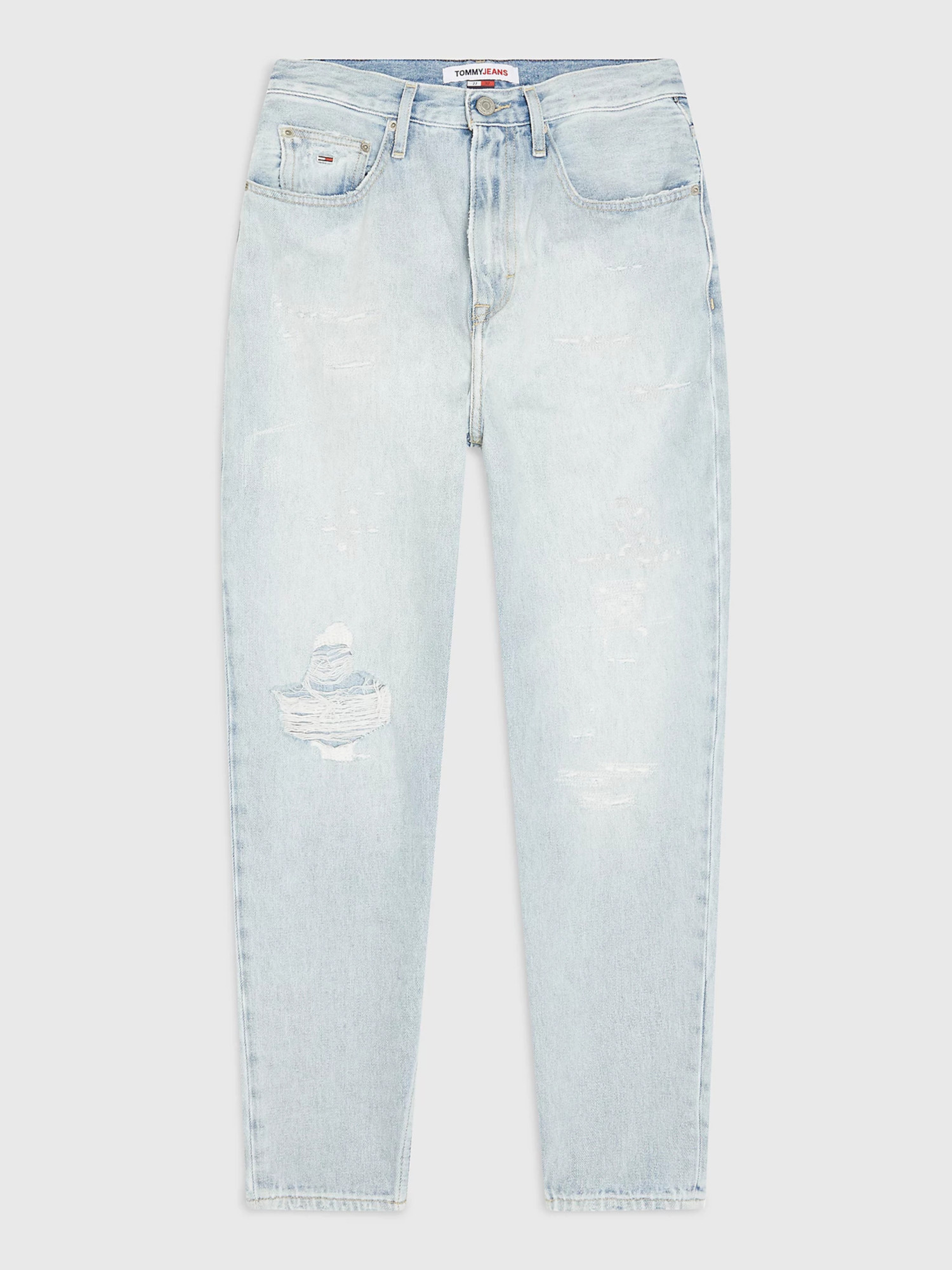 detail Tommy Jeans dámské světle modré džíny
