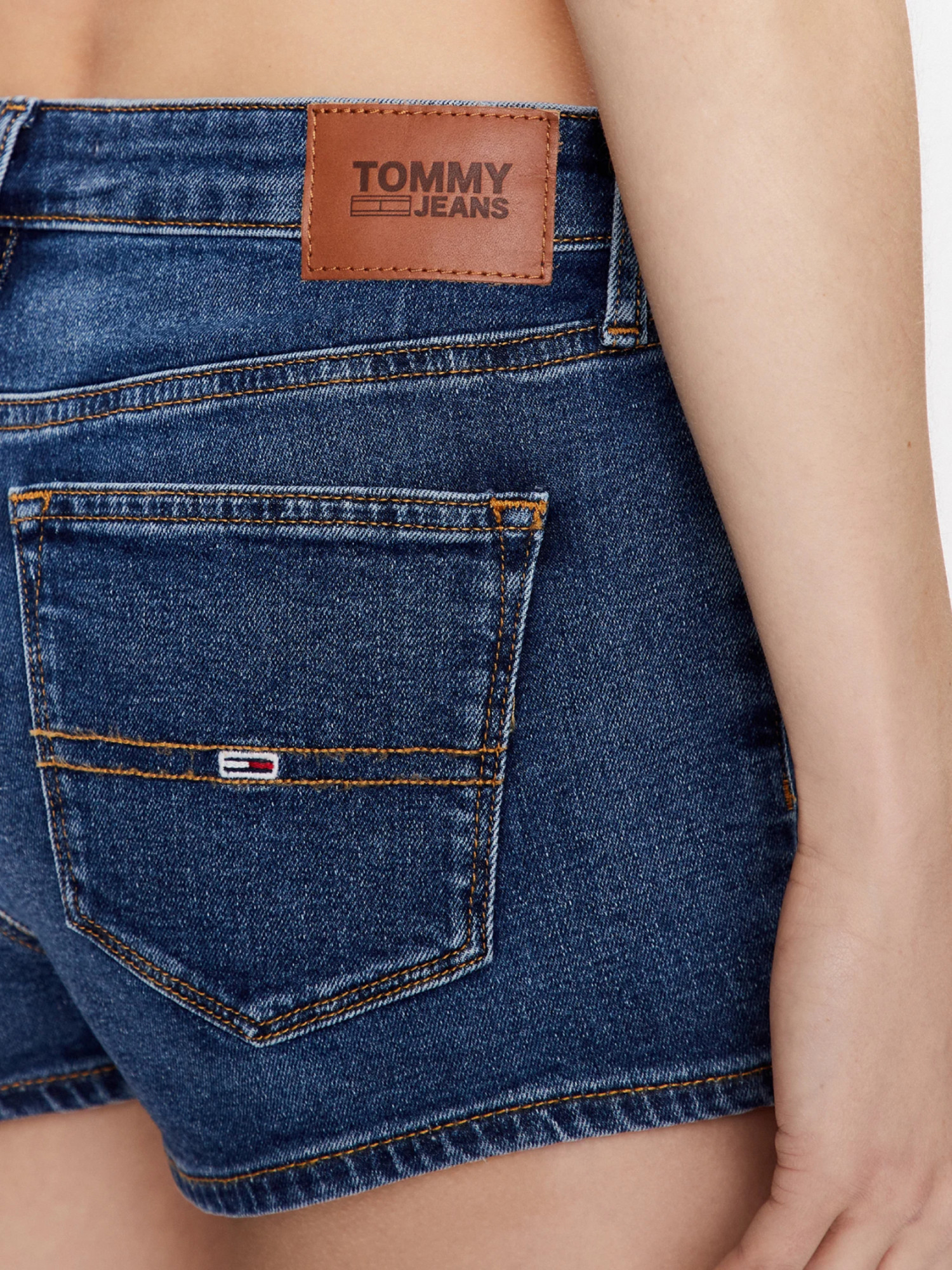 detail Tommy jeans dámské modré šortky