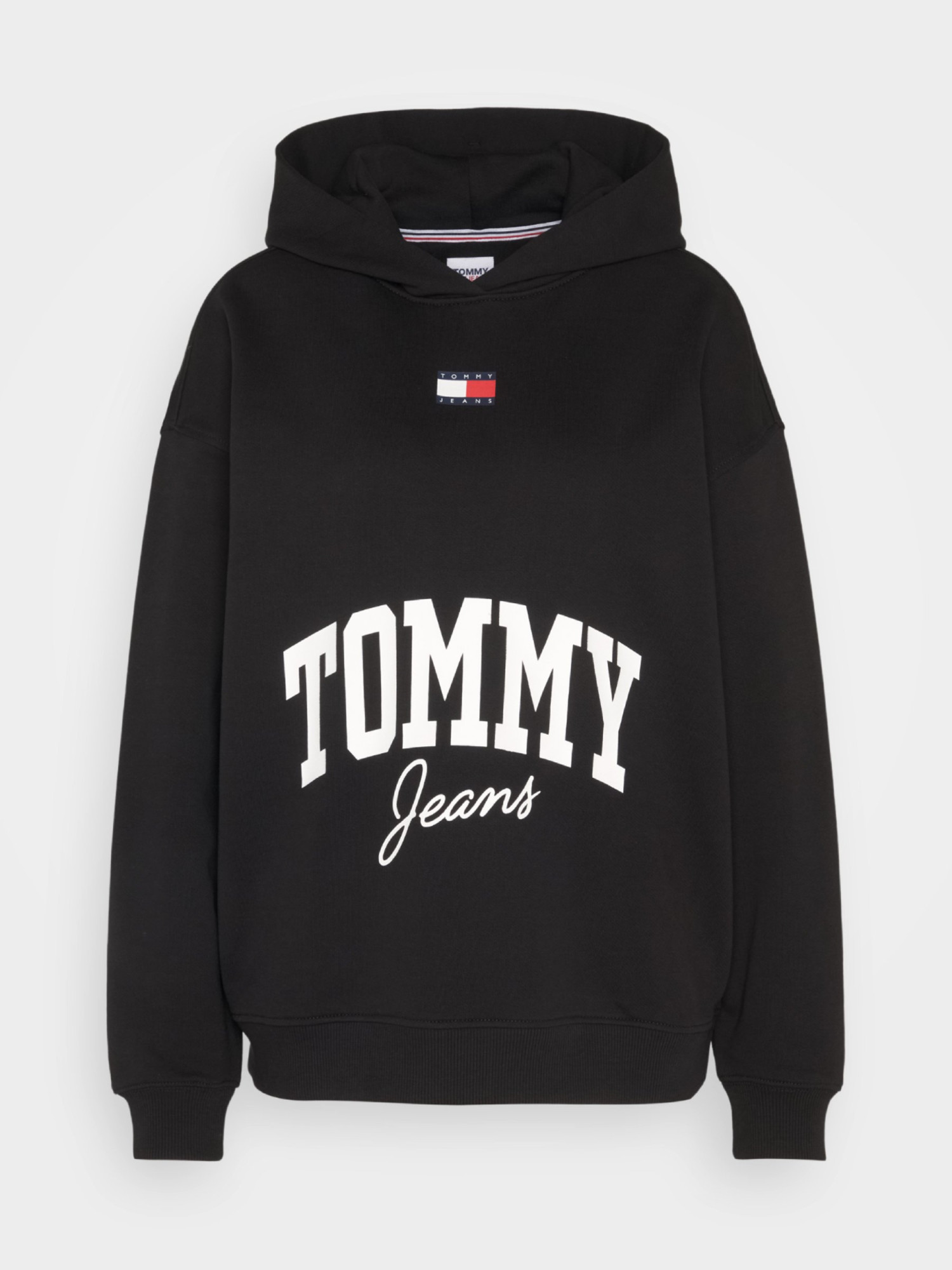 detail Tommy Jeans dámská černá mikina