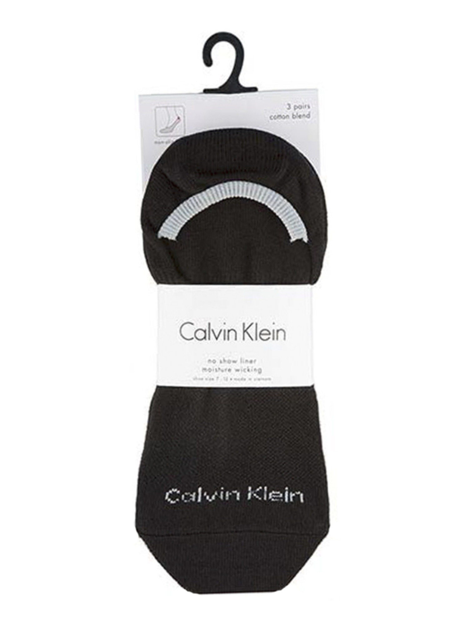 detail Calvin Klein pánské černé ponožky 3pack