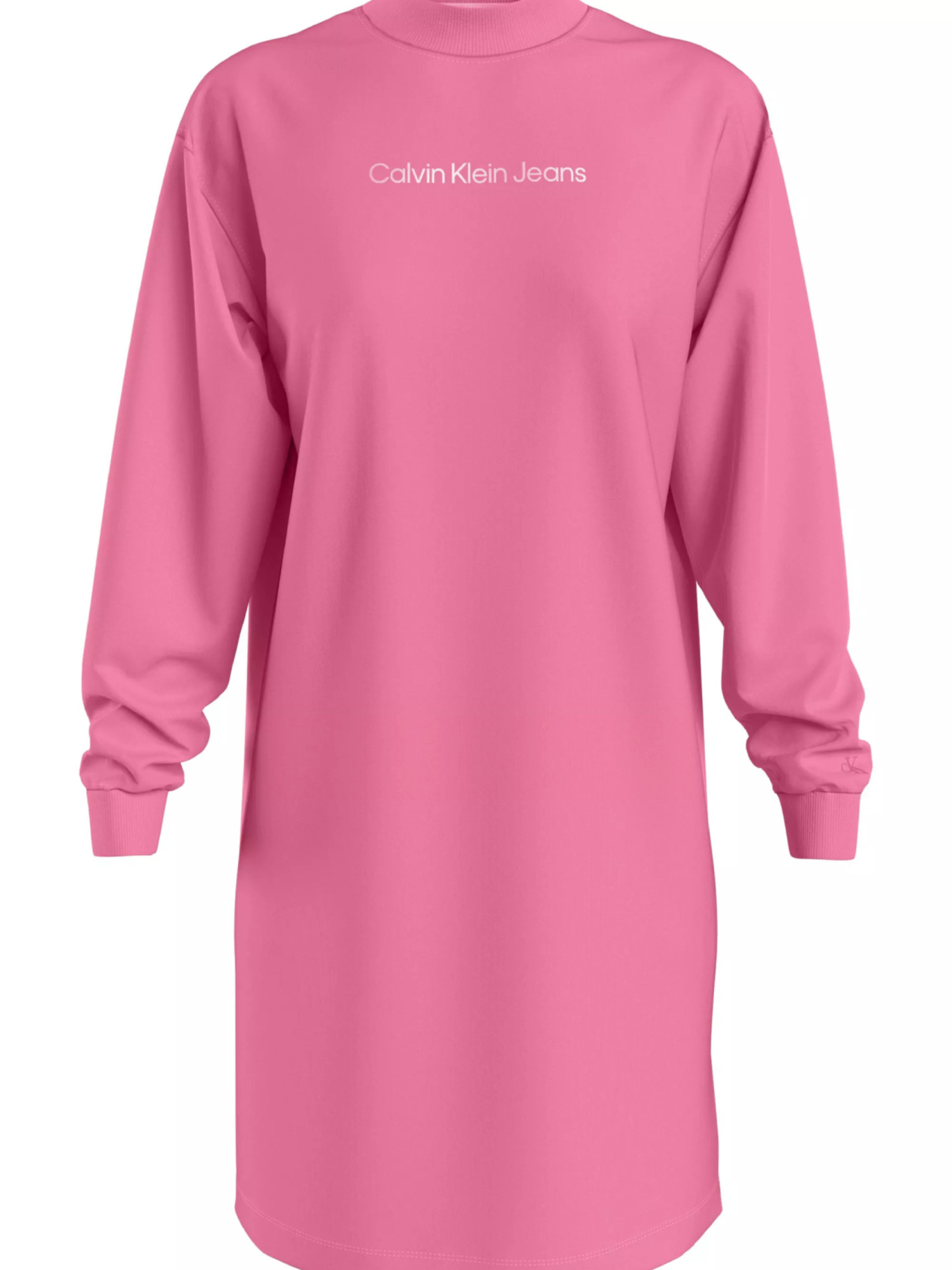 detail Calvin Klein dámské růžové šaty