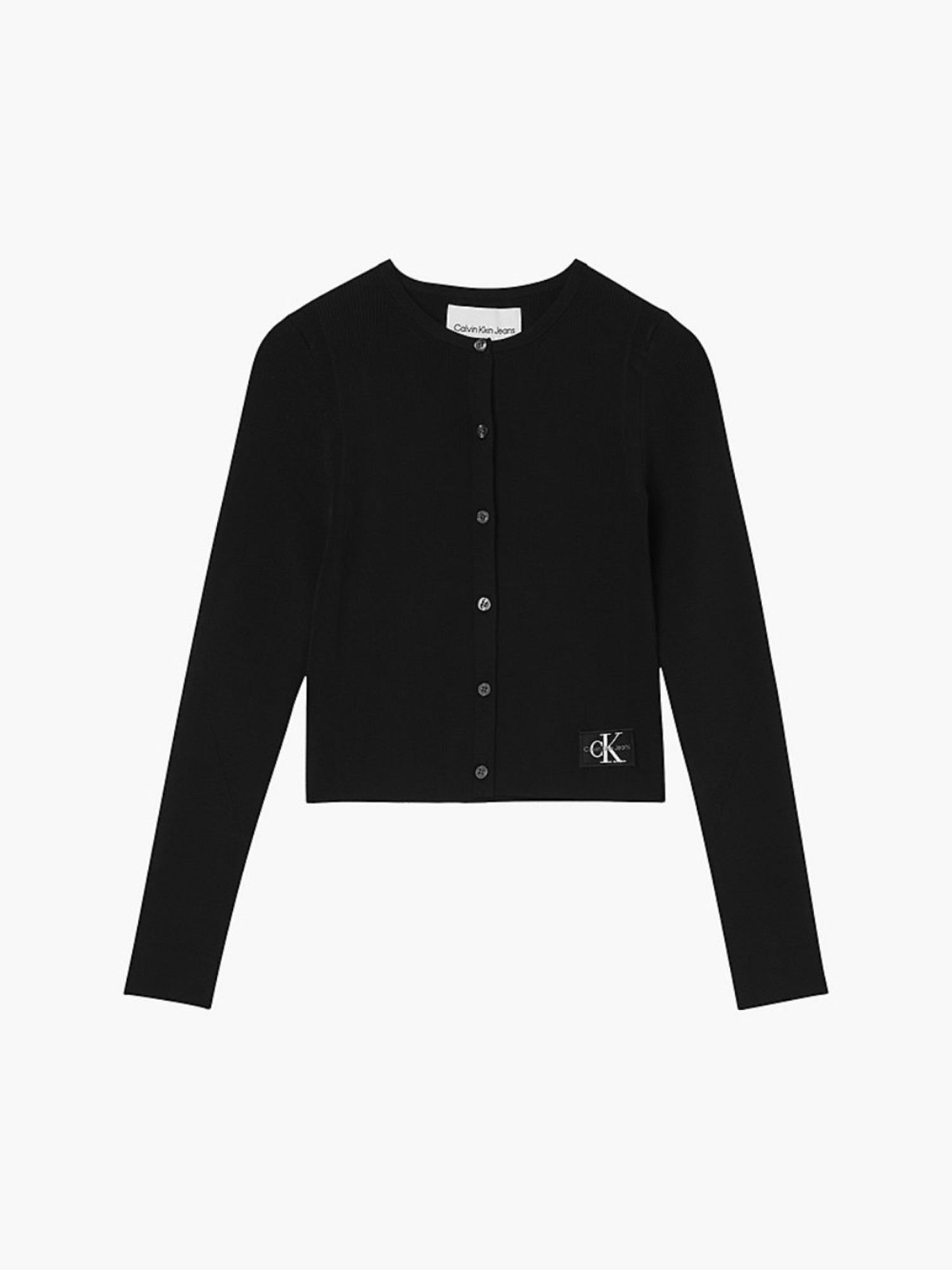 detail Calvin Klein dámský černý svetr