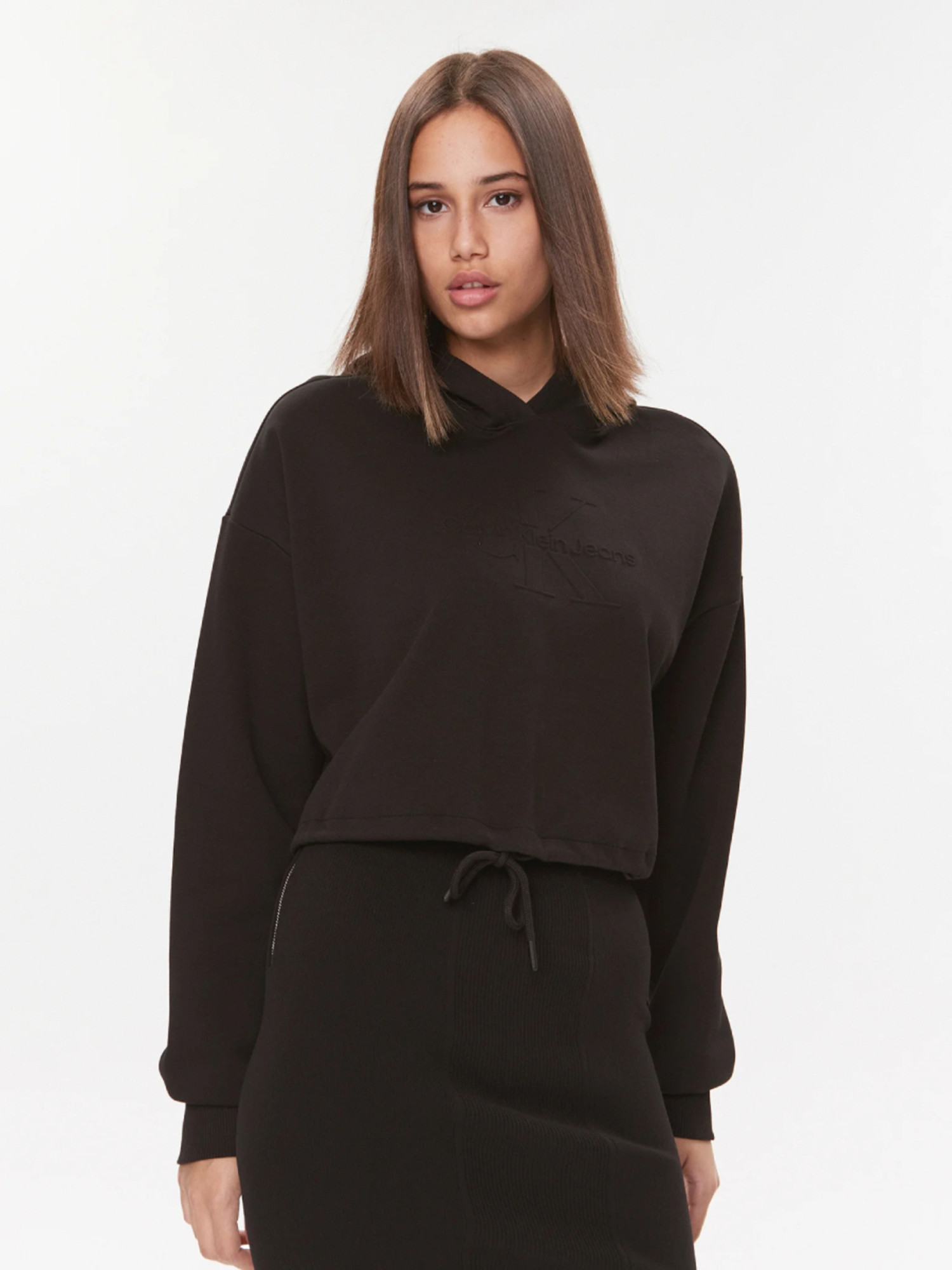 detail Calvin Klein dámská černá mikina