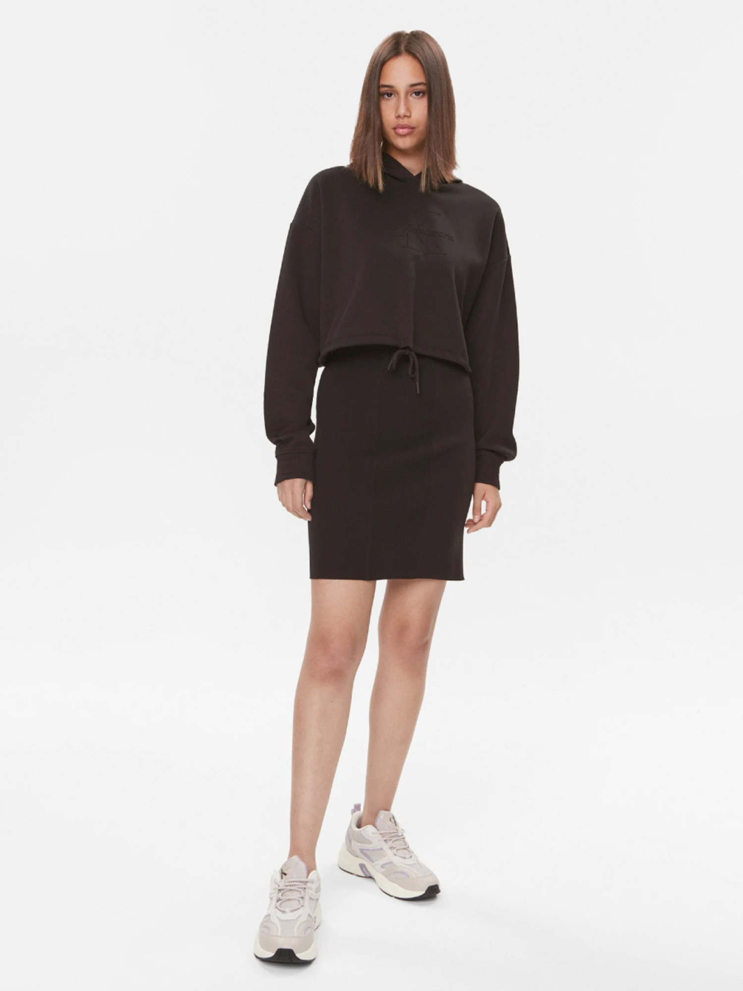 detail Calvin Klein dámská černá mikina