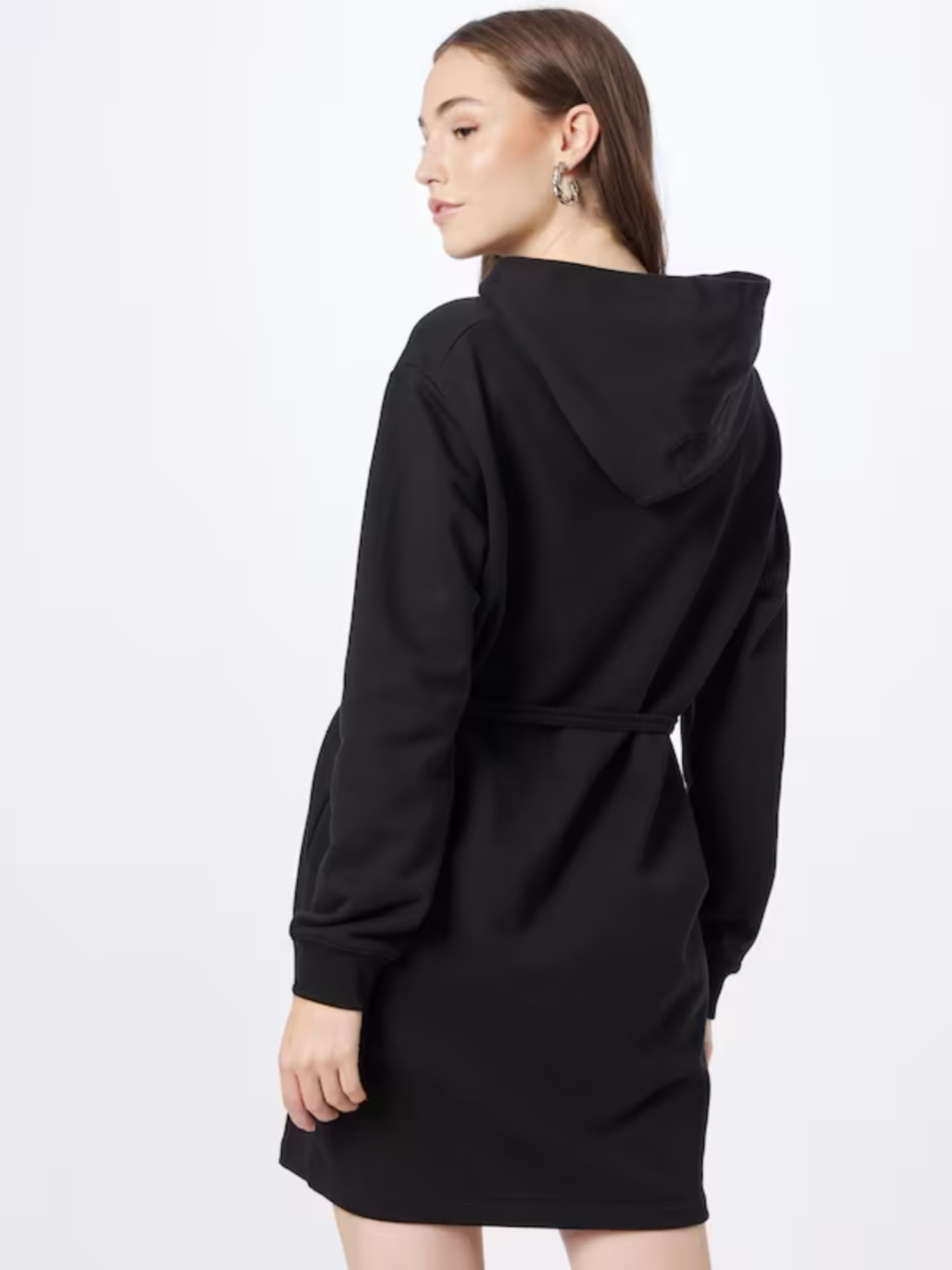 detail Calvin Klein dámské černé teplákové šaty