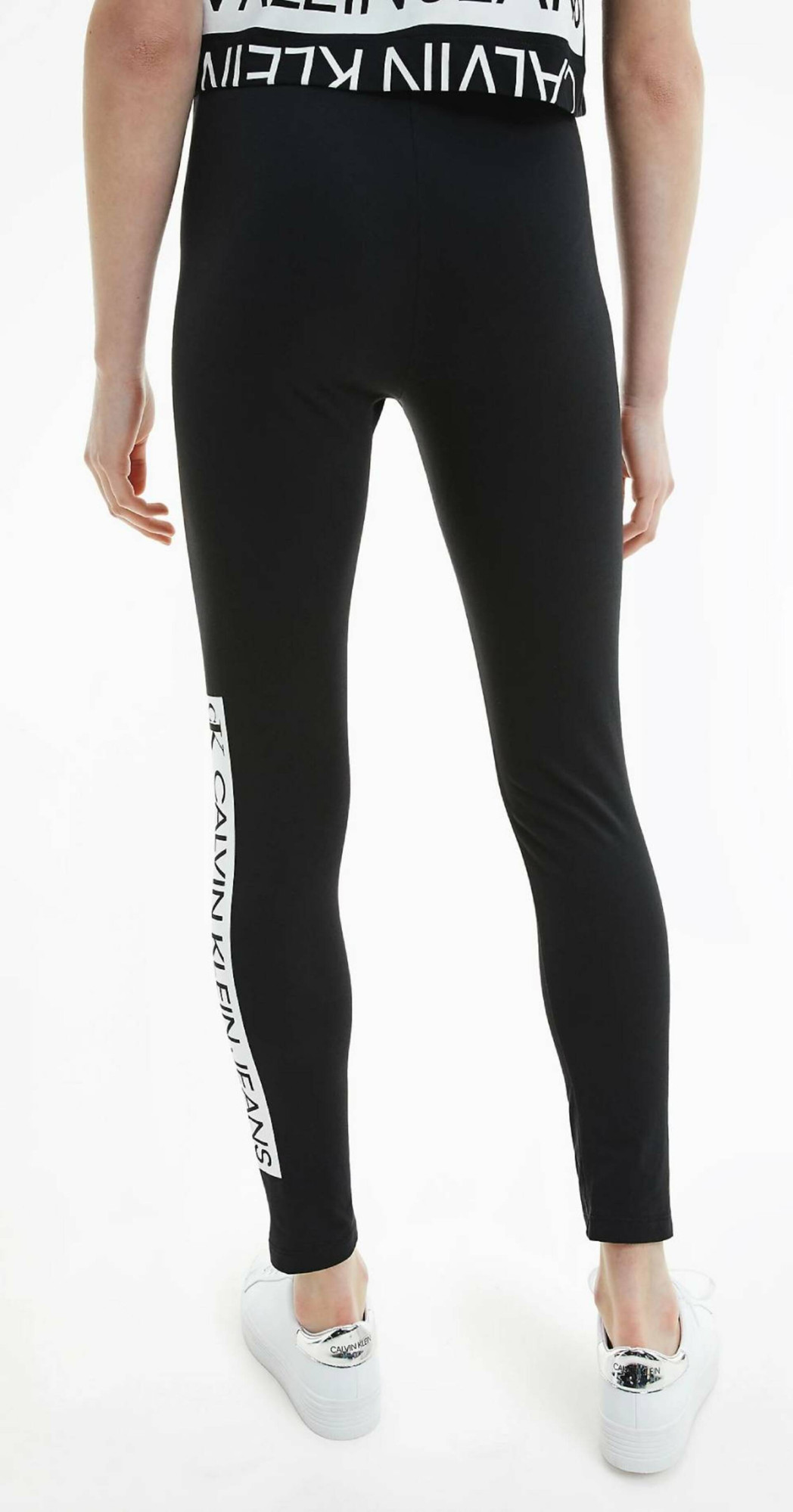 detail Calvin Klein dámské černé legíny