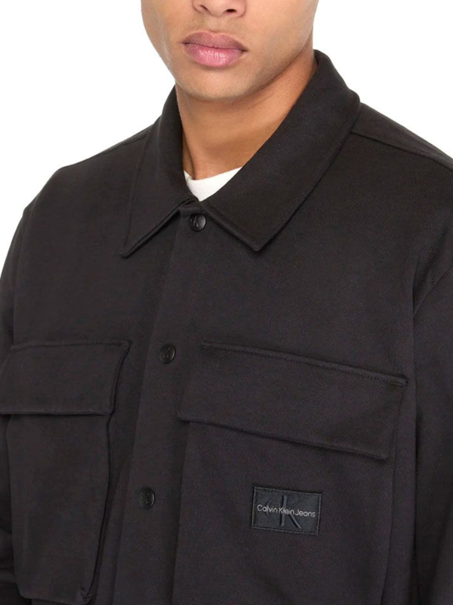 detail Calvin Klein pánská černá mikina