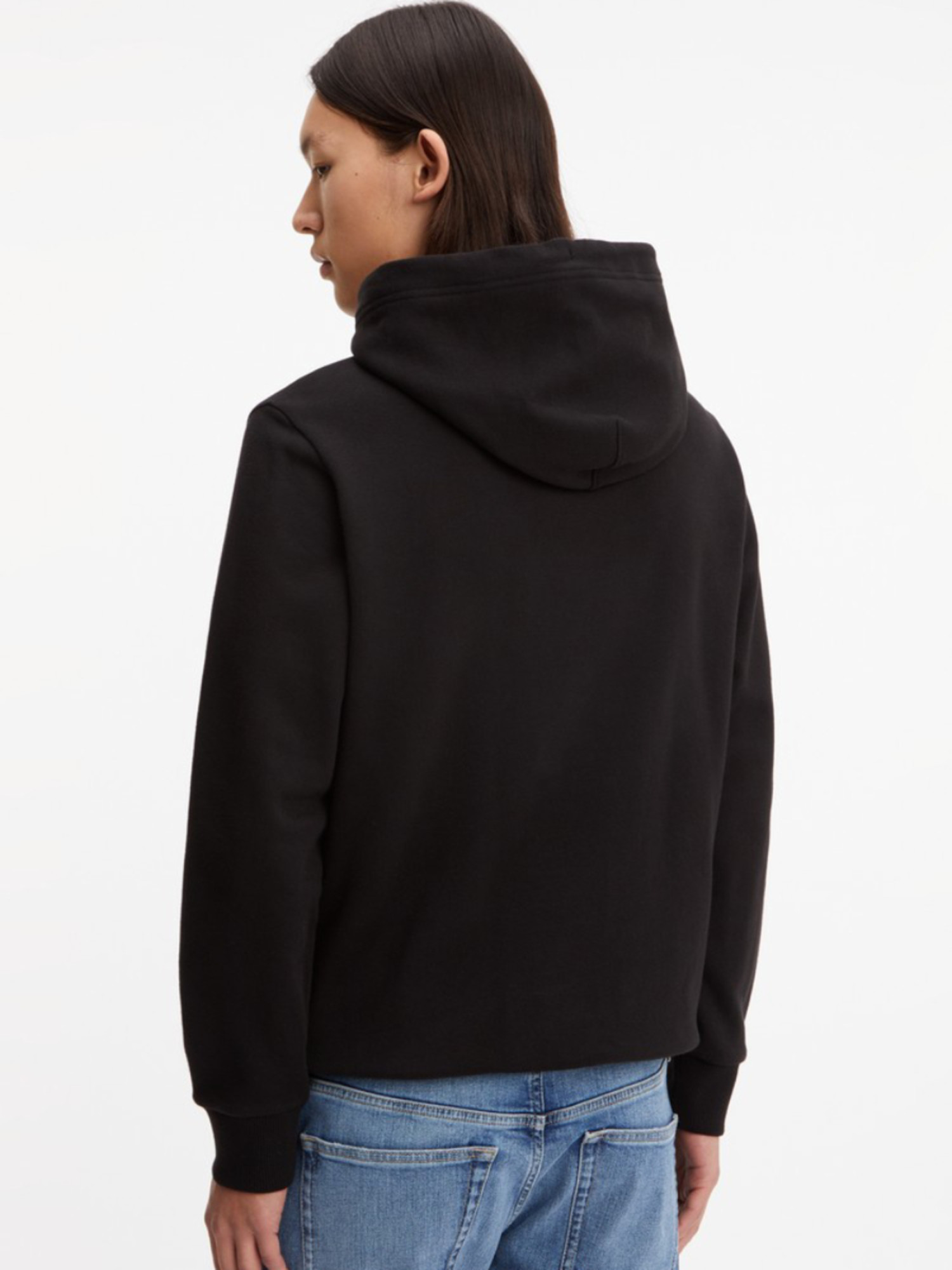 detail Calvin Klein pánská černá mikina