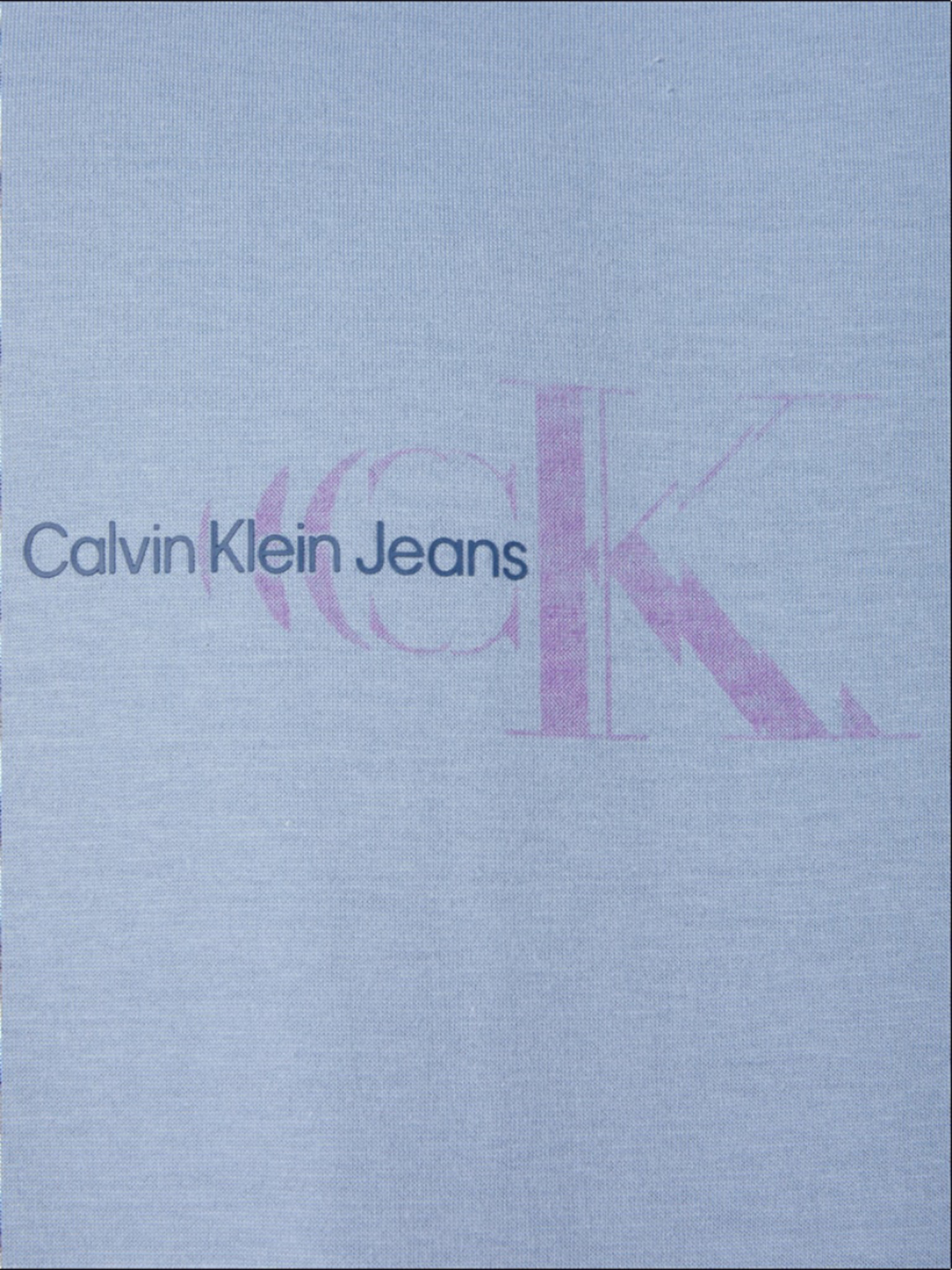 detail Calvin Klein pánské světle modré tričko