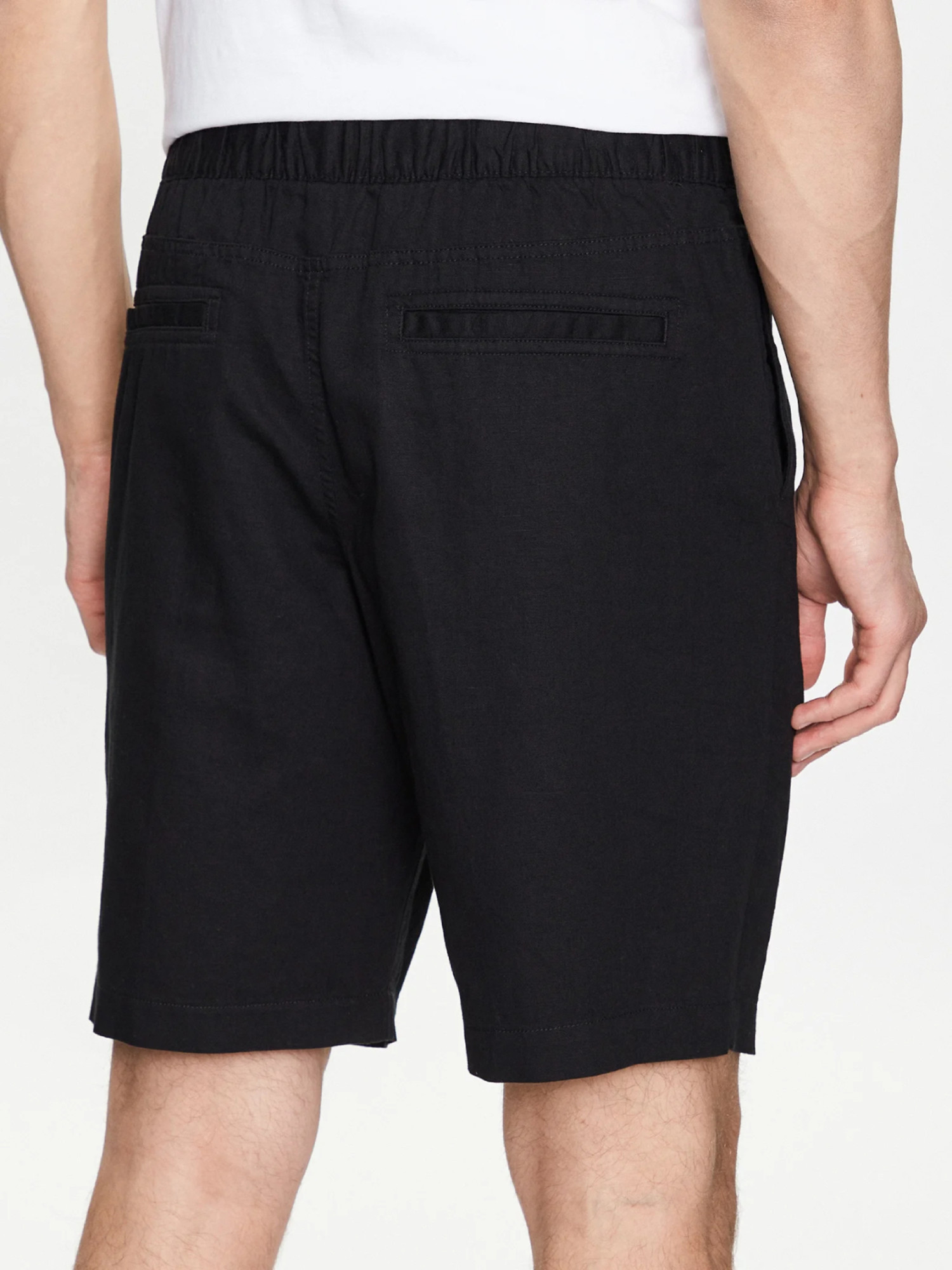 detail Calvin Klein pánské černé látkové šortky