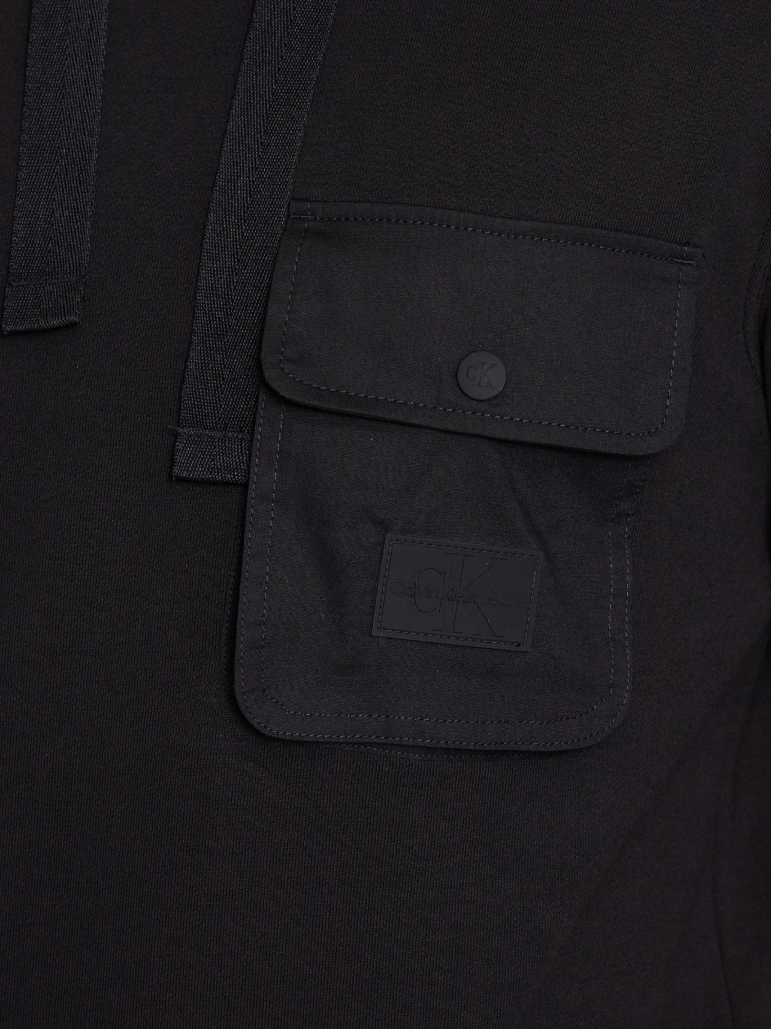 detail Calvin Klein pánská černá mikina