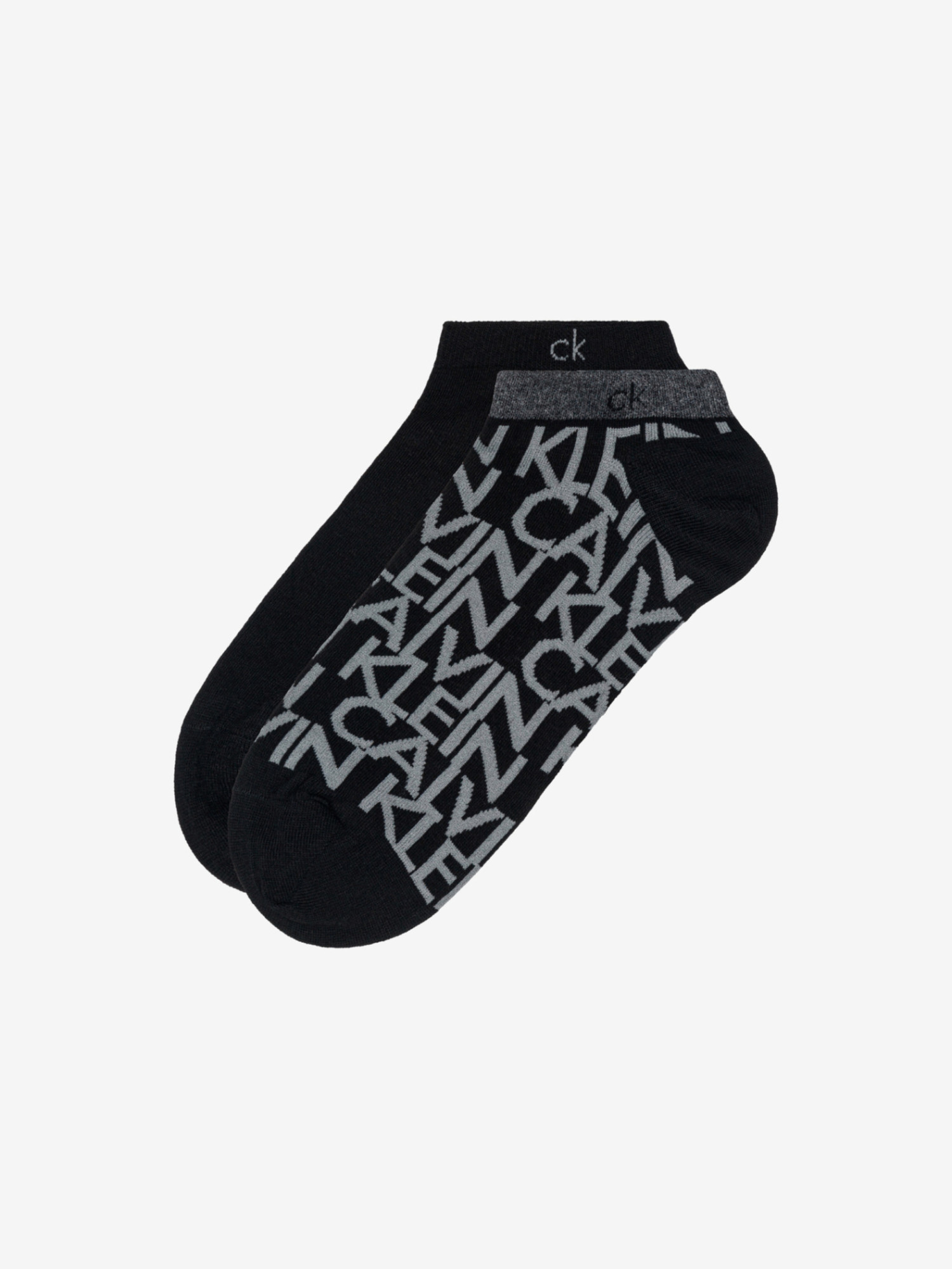 detail Calvin Klein pánské černé ponožky 2 pack