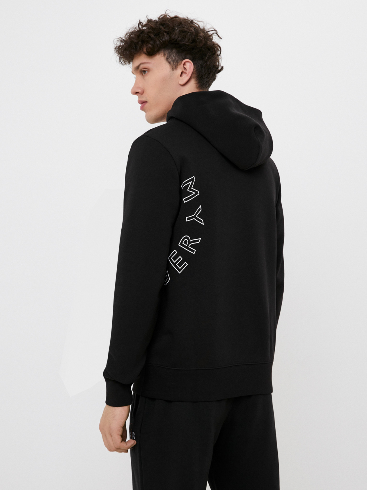 detail Tommy Hilfiger pánská černá mikina