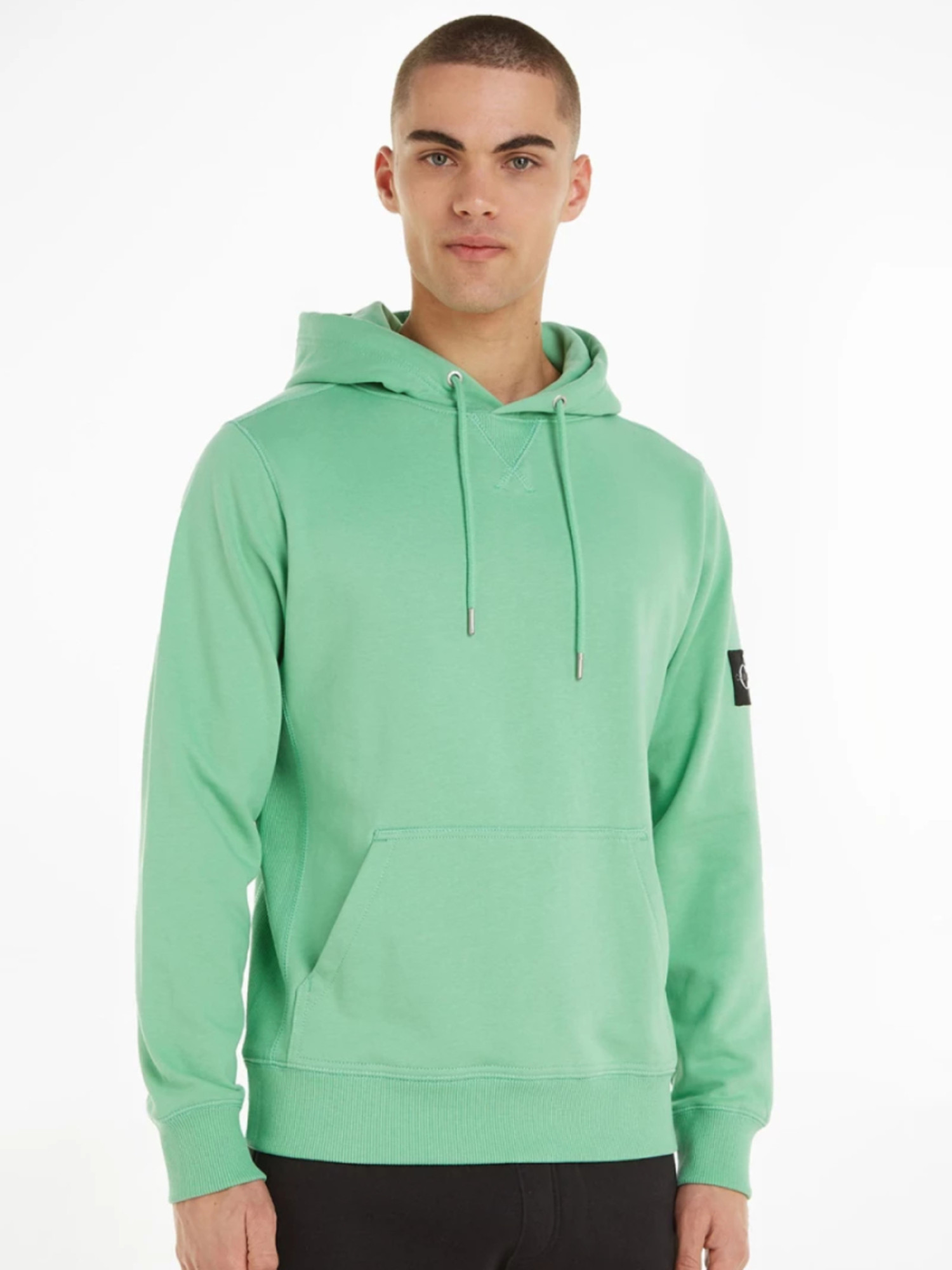 detail Calvin Klein pánská zelená mikina