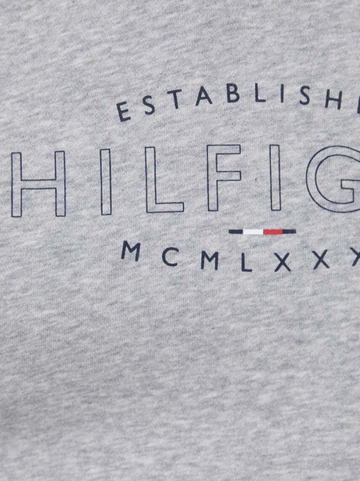detail Tommy Hilfiger pánská šedá mikina