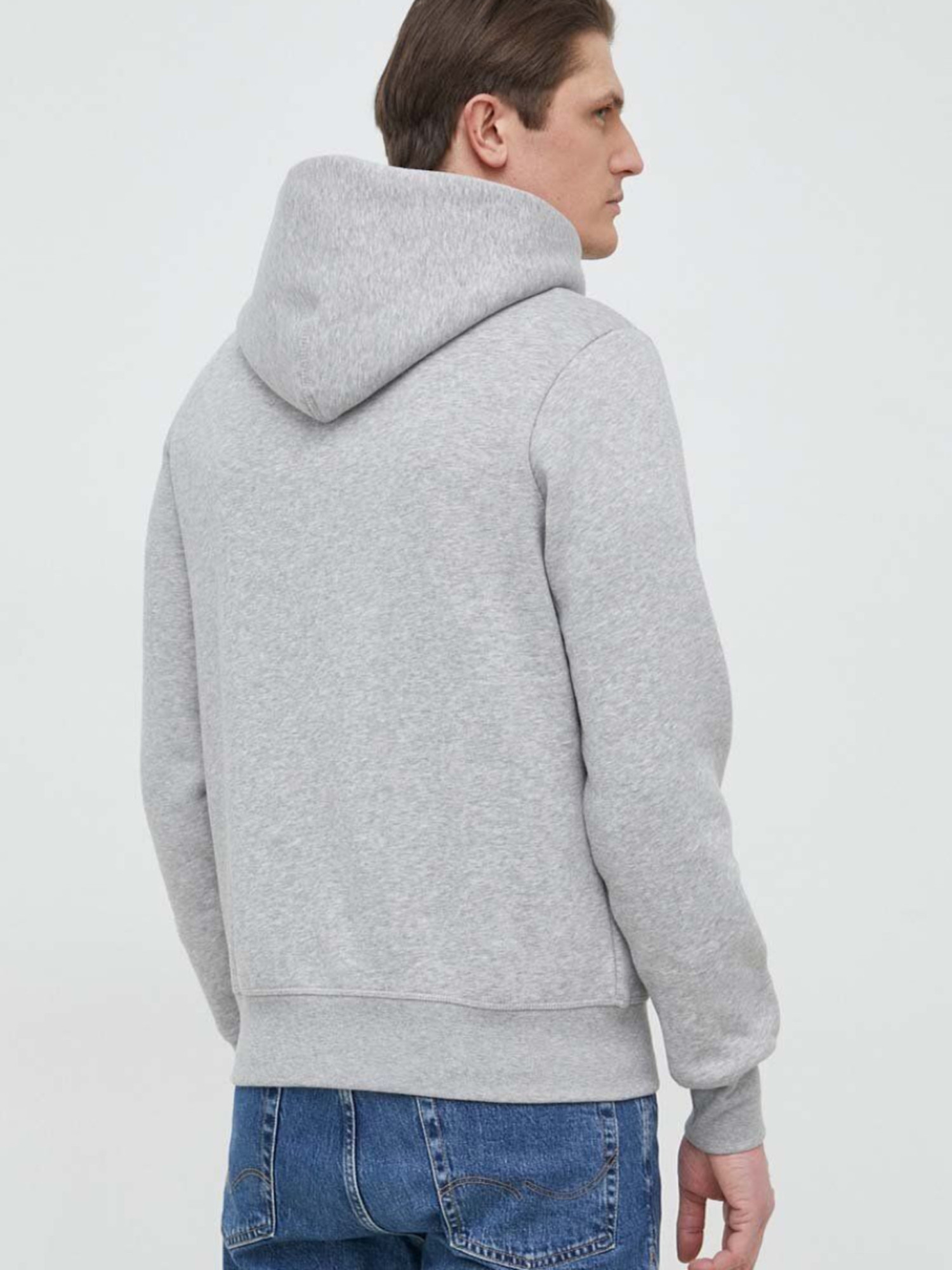 detail Tommy Hilfiger pánská šedá mikina