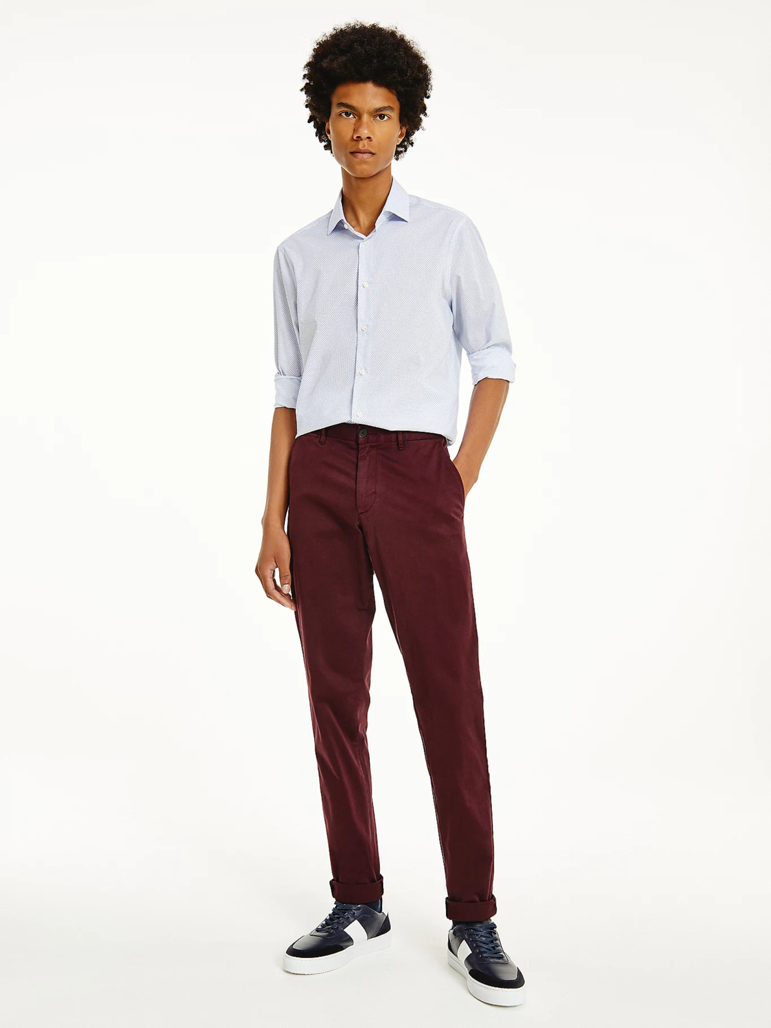 detail Tommy Hilfiger pánská vzorovaná košile