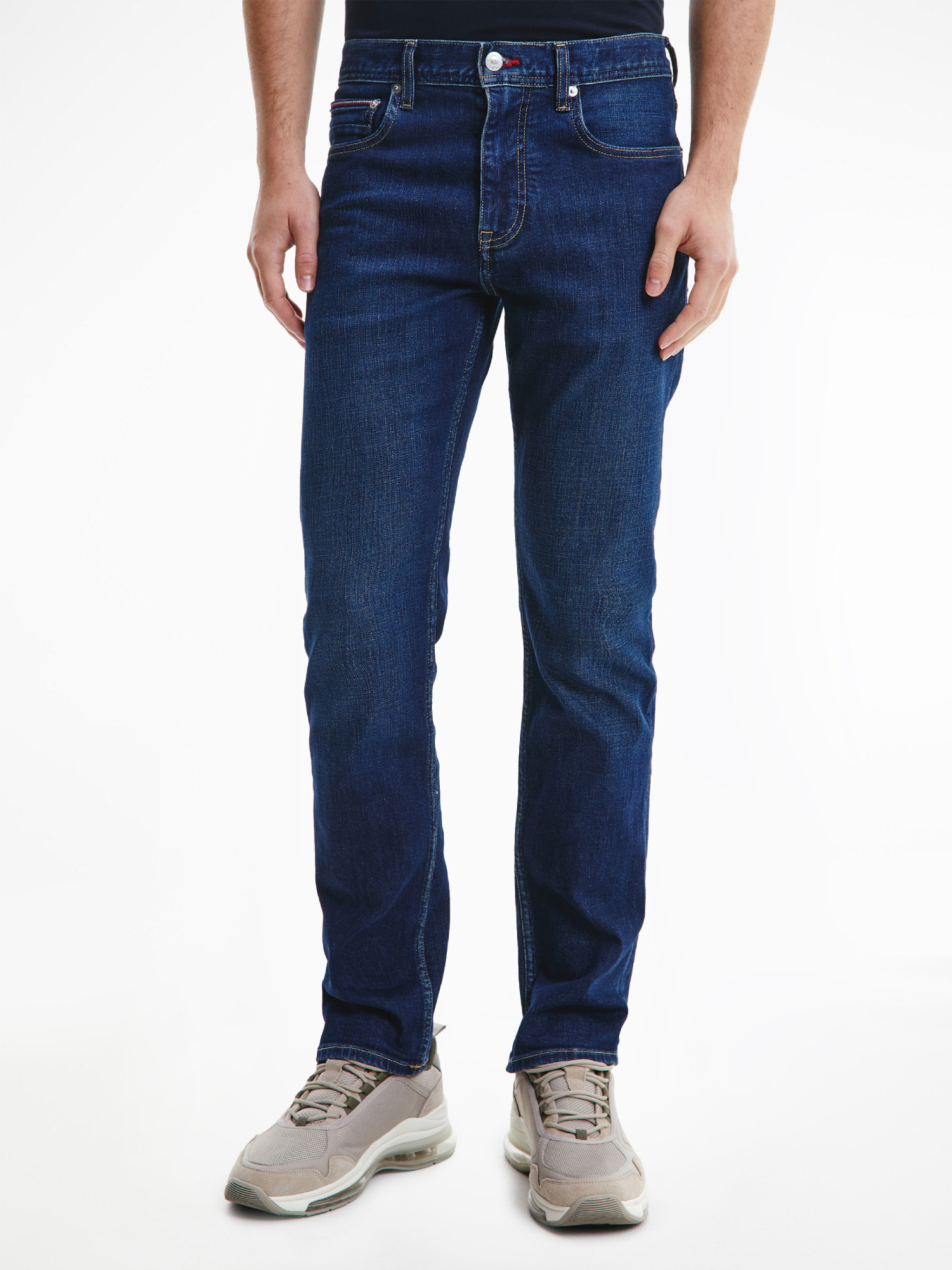 detail Tommy Hilfiger pánské modré džíny Mercer