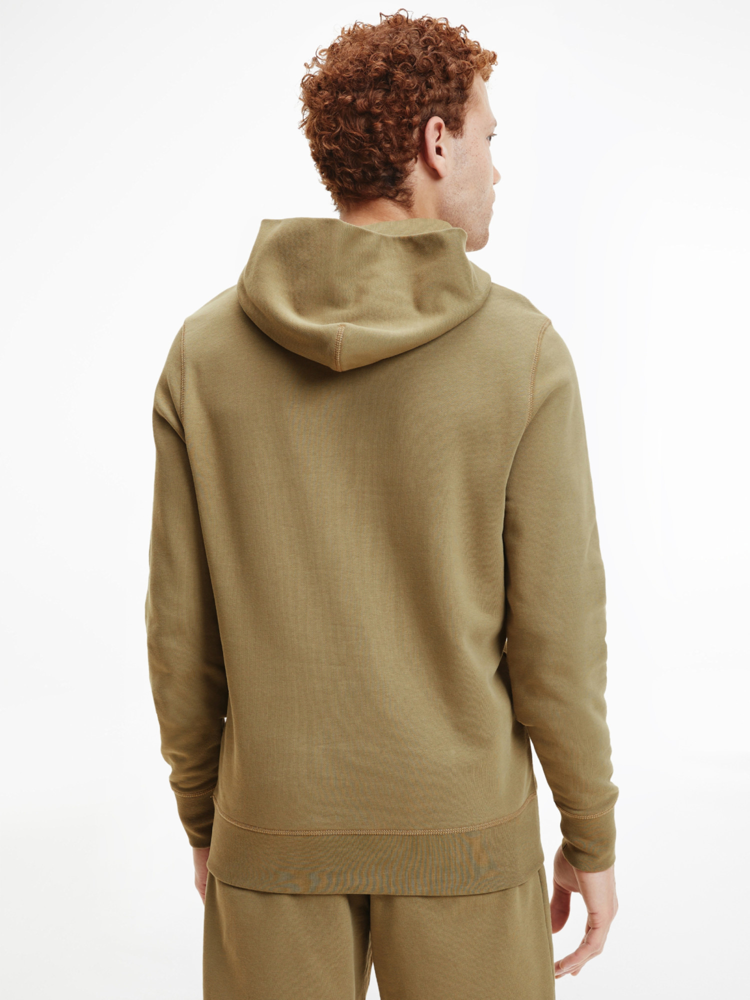 detail Tommy Hilfiger pánská khaki mikina Square logo