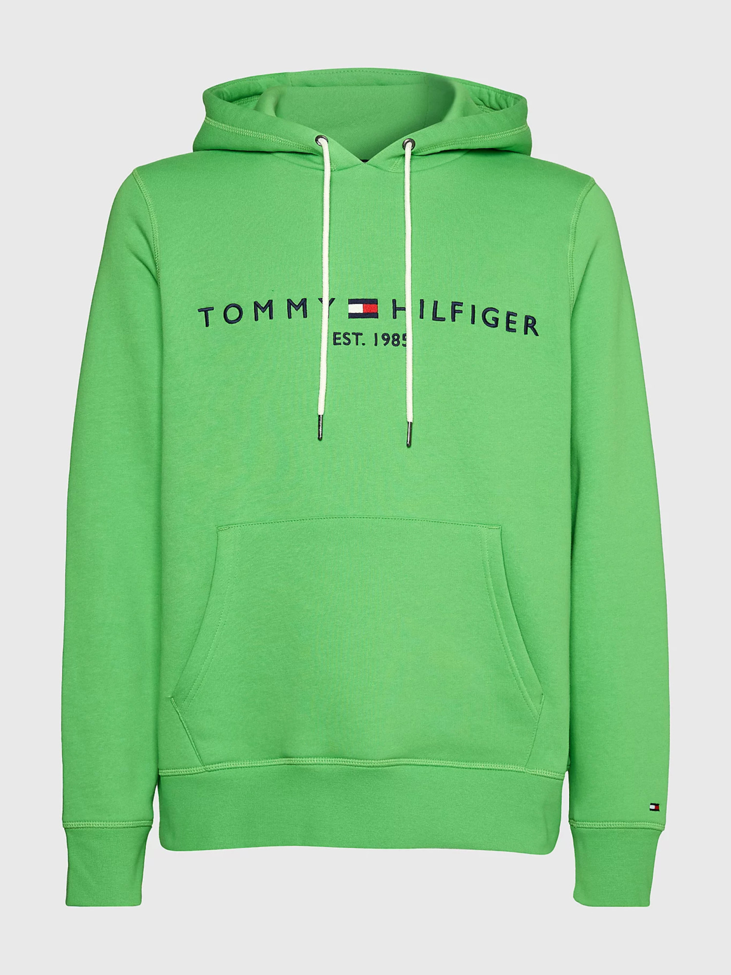 detail Tommy Hilfiger pánská zelená mikina Logo