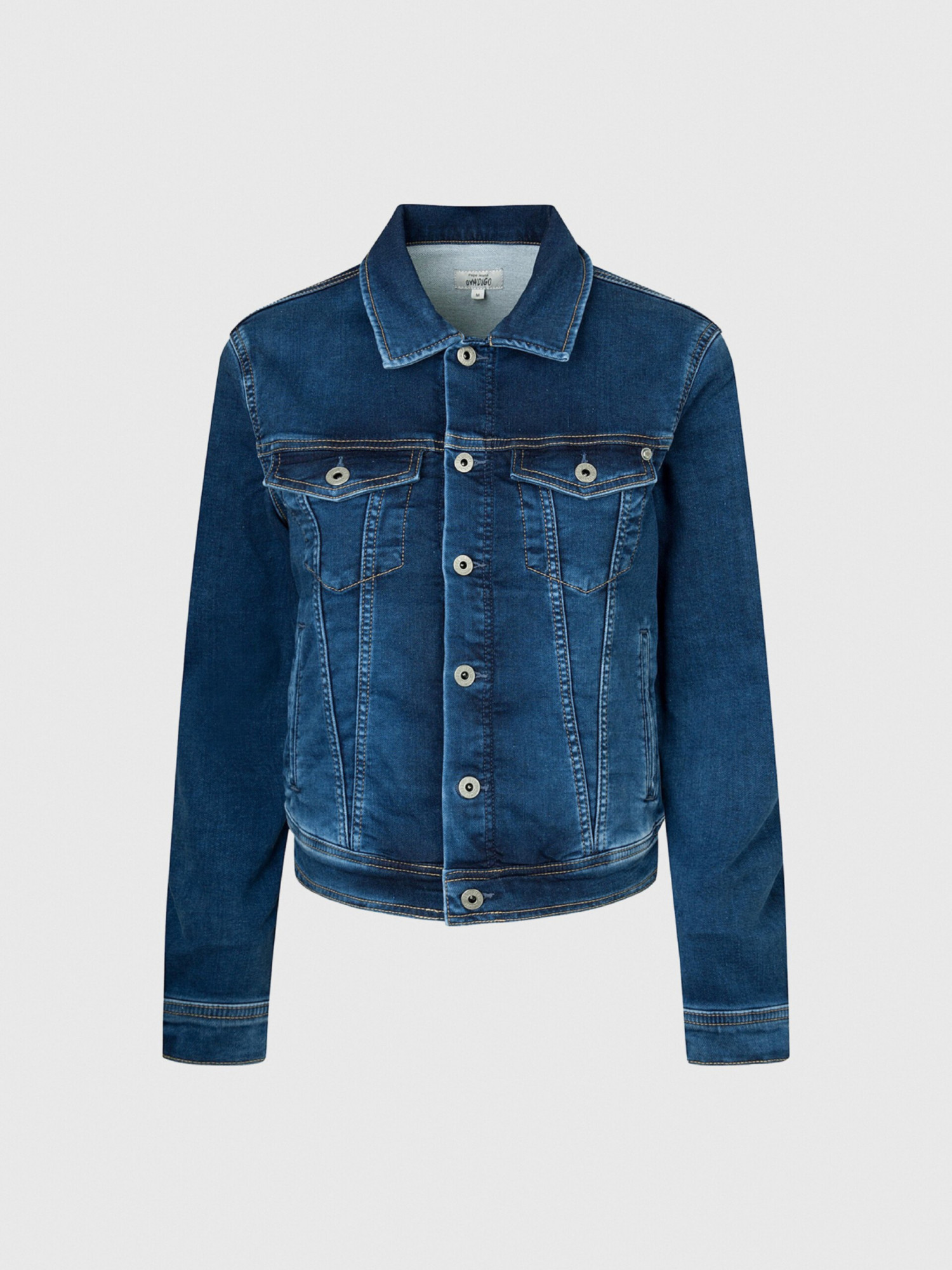 detail Pepe Jeans dámská tmavě modrá džínová bunda Core