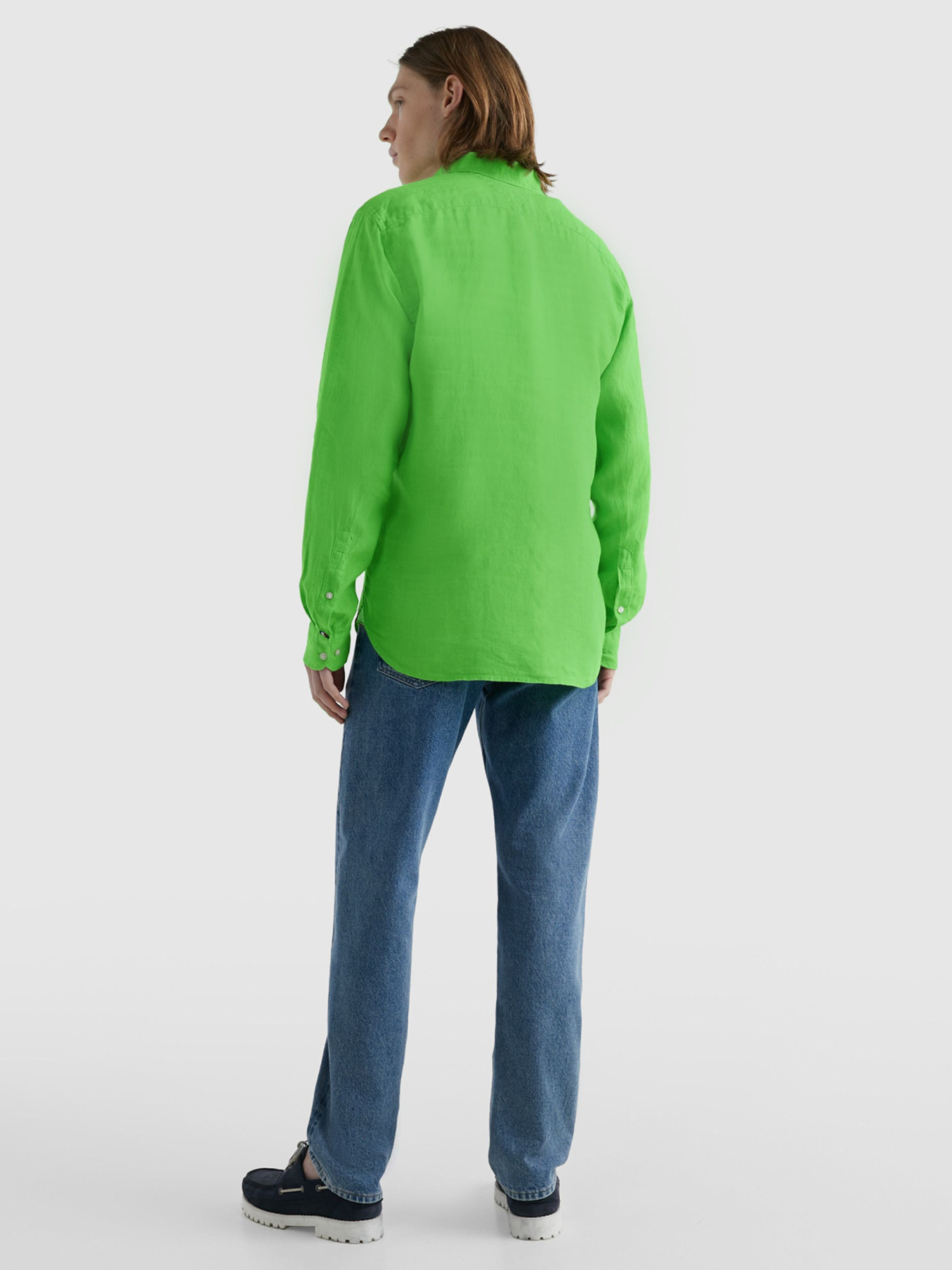 detail Tommy Hilfiger pánská zelená košile