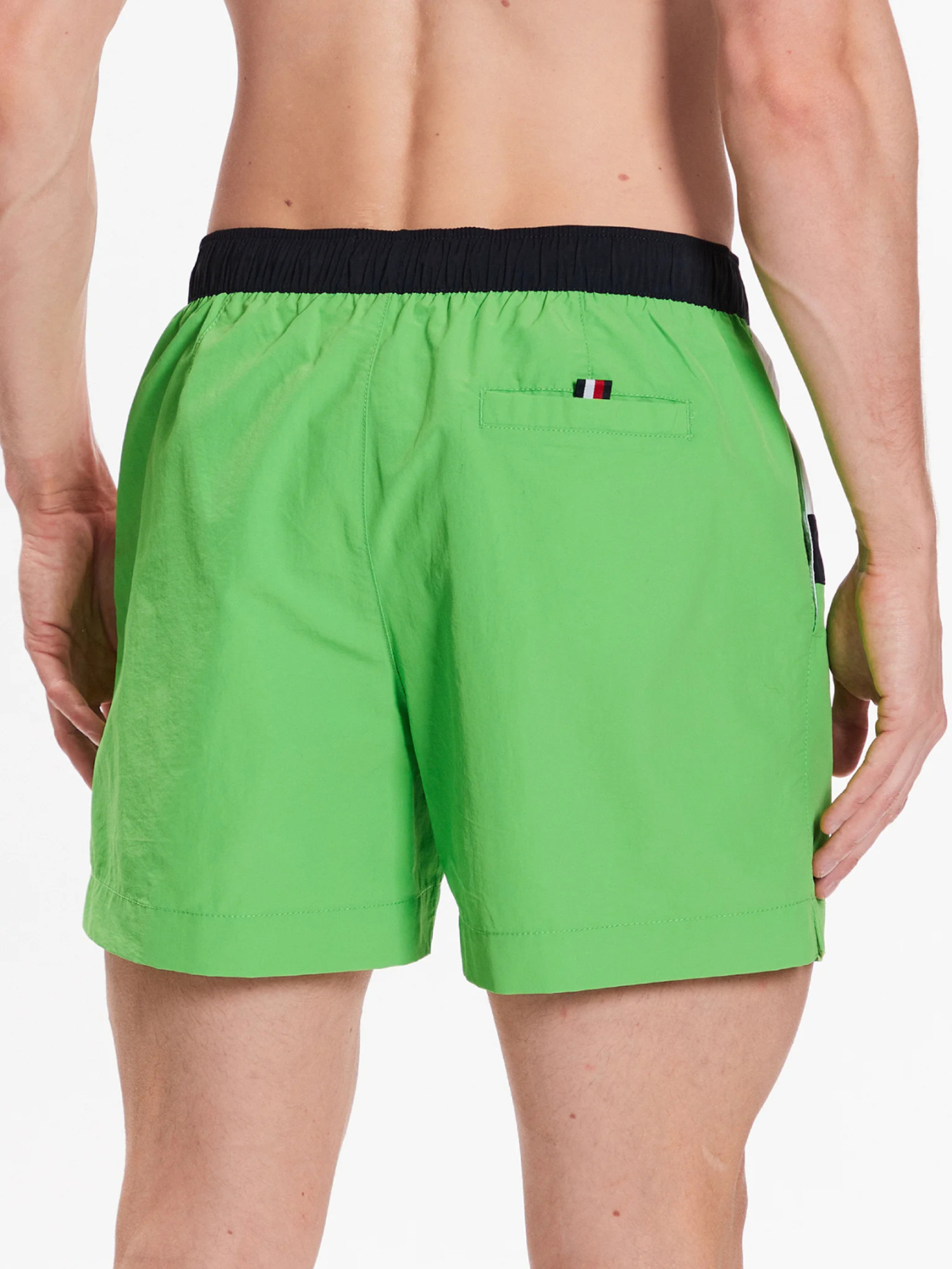 detail Tommy Hilfiger pánské zelené plavky