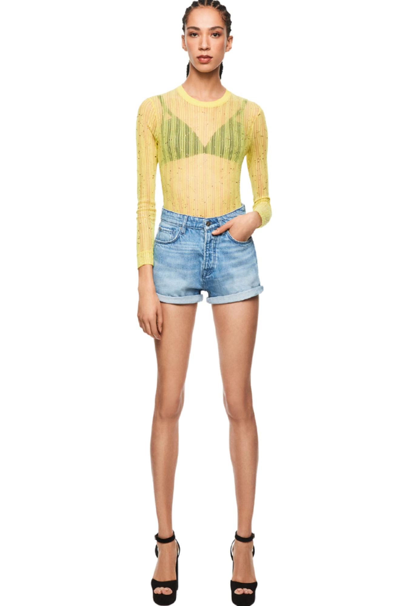 detail Pepe Jeans dámské džínové šortky Dua