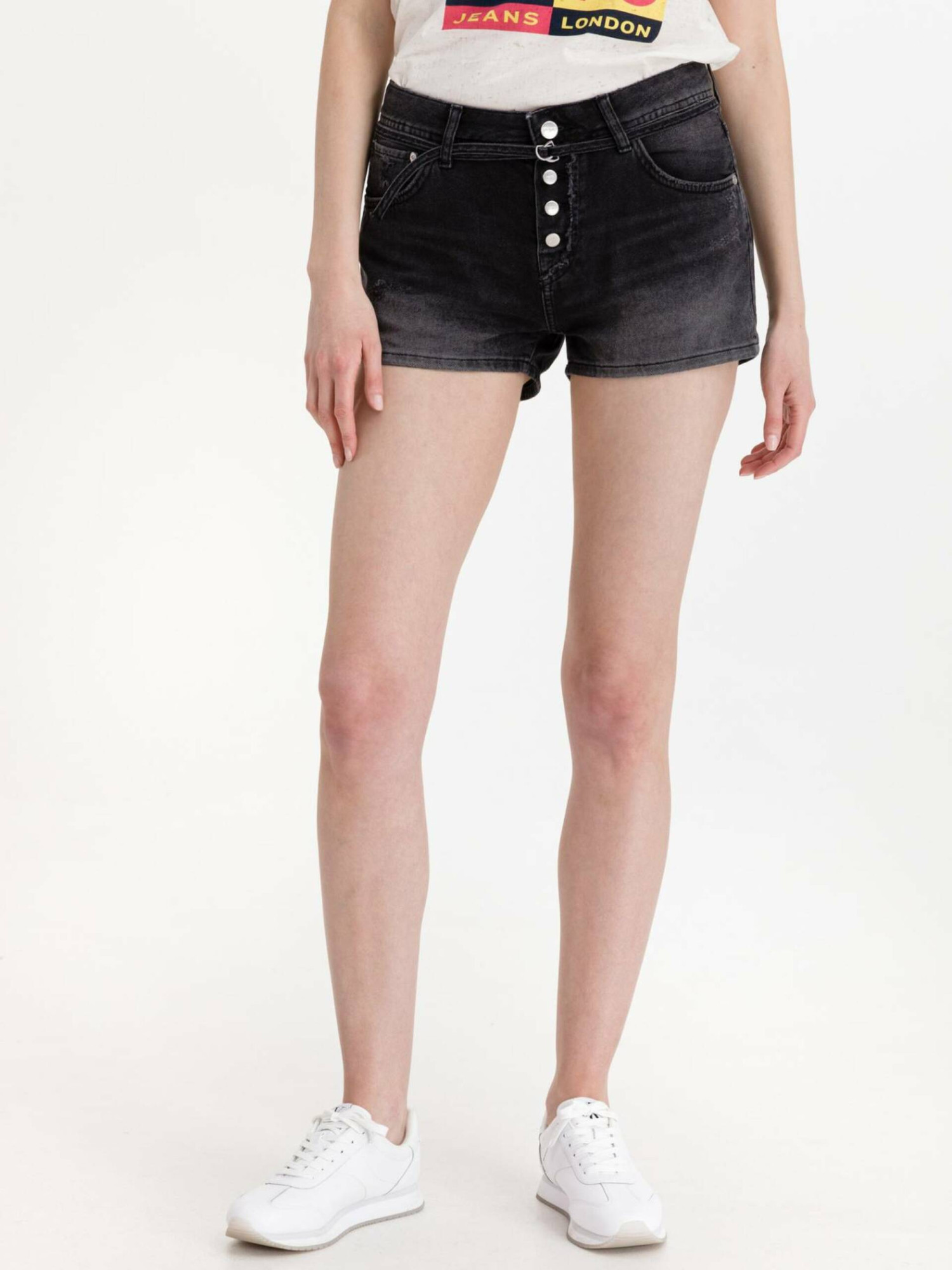 detail Pepe Jeans dámské džínové šortky Bonita