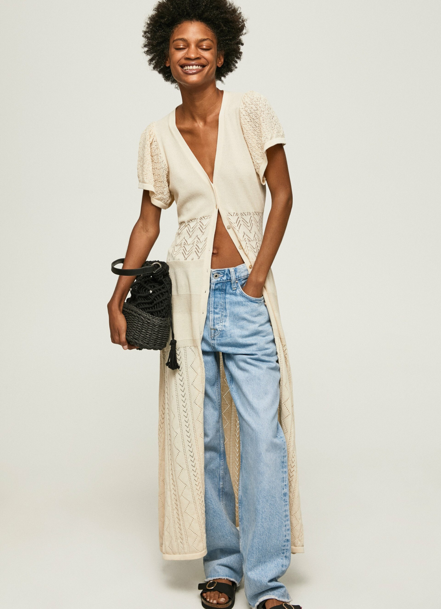 detail Pepe Jeans dámské béžové FAYE šaty