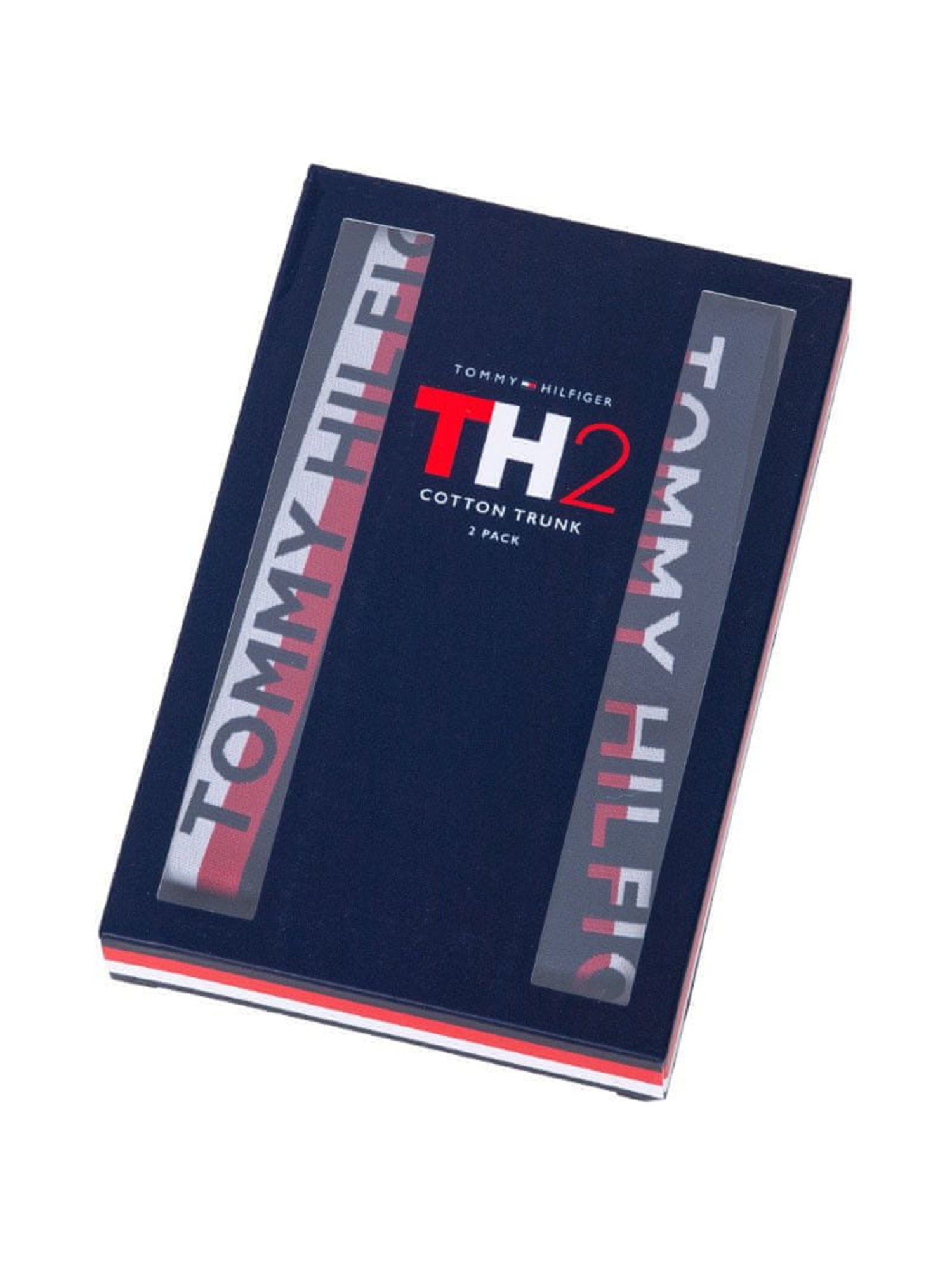 detail Tommy Hilfiger pánské modré boxerky 2pack