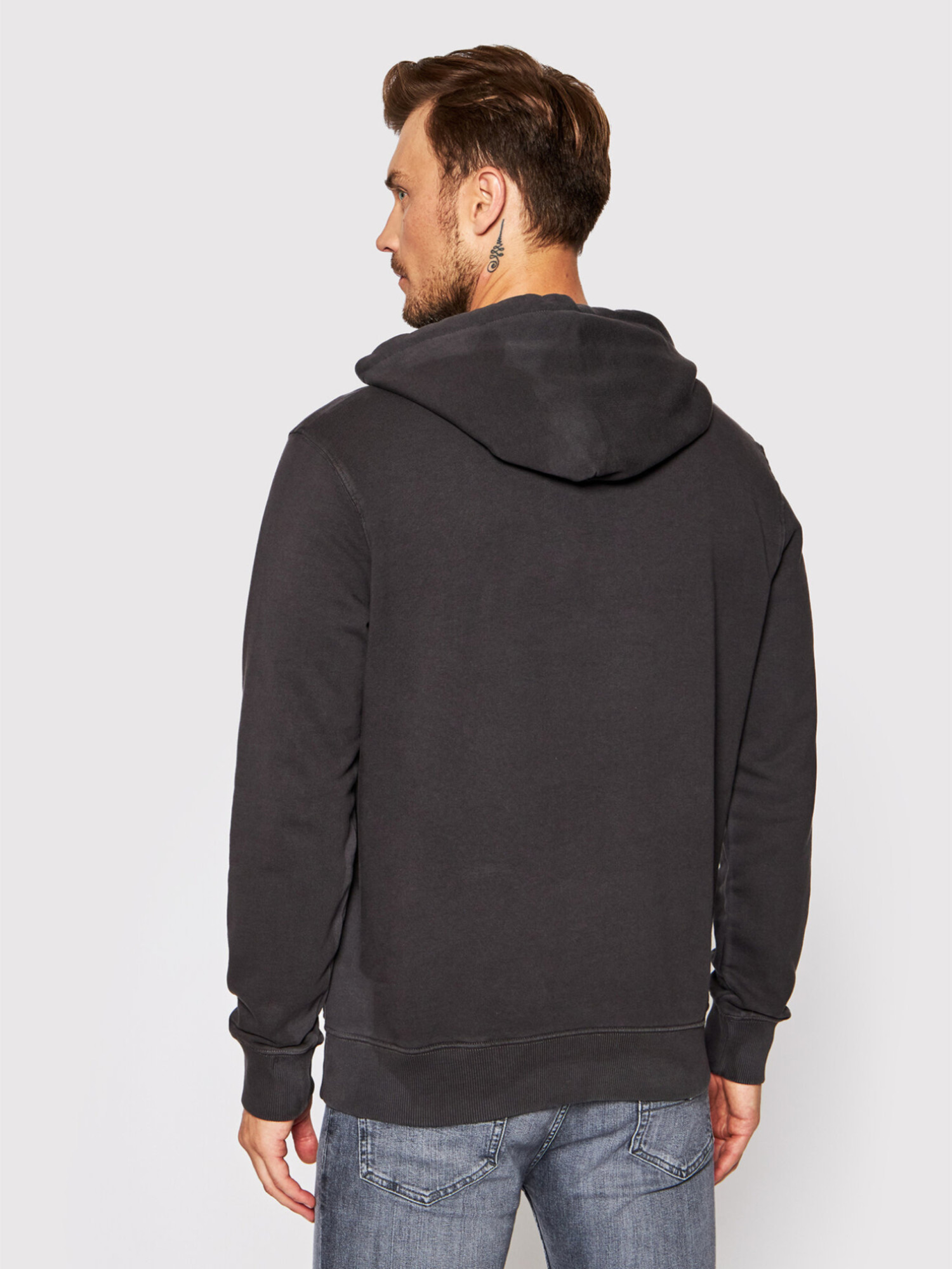 detail Pepe Jeans pánská tmavě šedá mikina Dariel