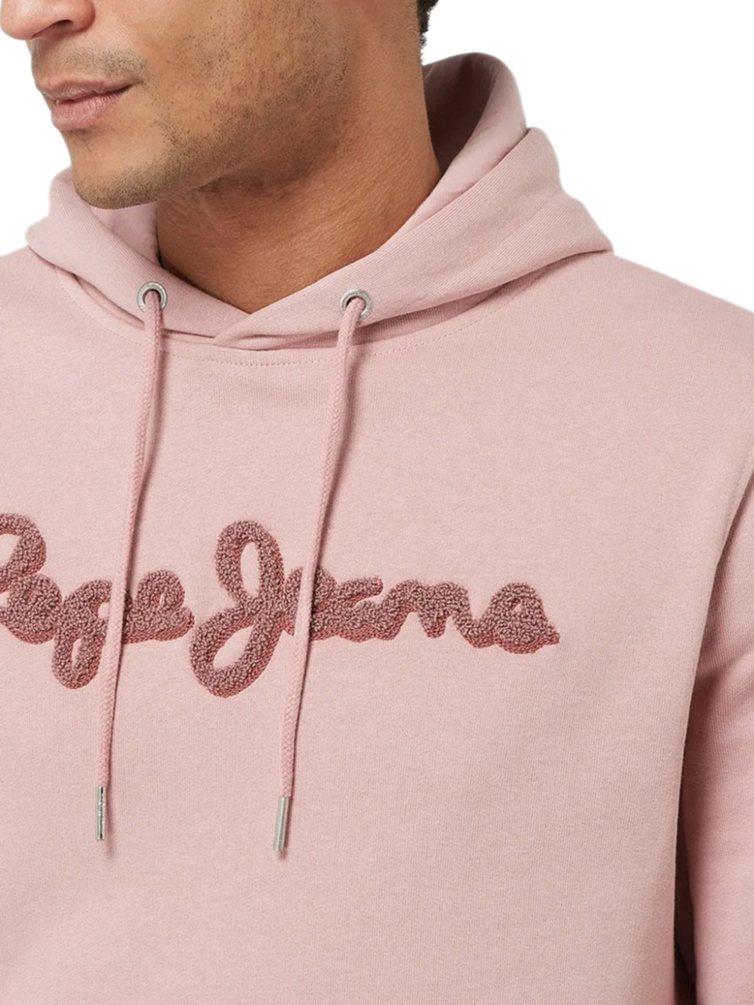 detail Pepe Jeans pánská starorůžová Ryan mikina