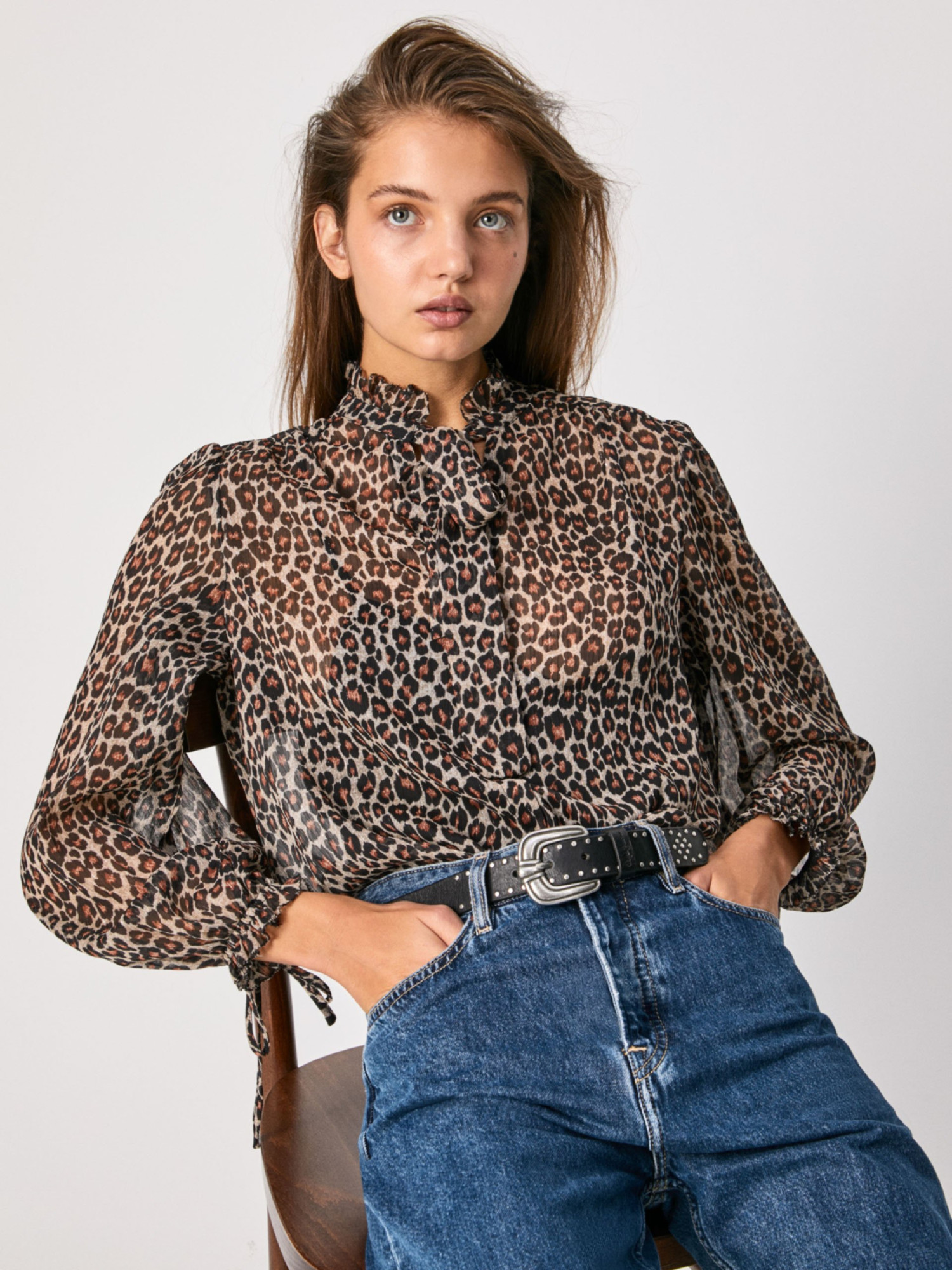 detail Pepe Jeans dámská vzorovaná halenka Annie