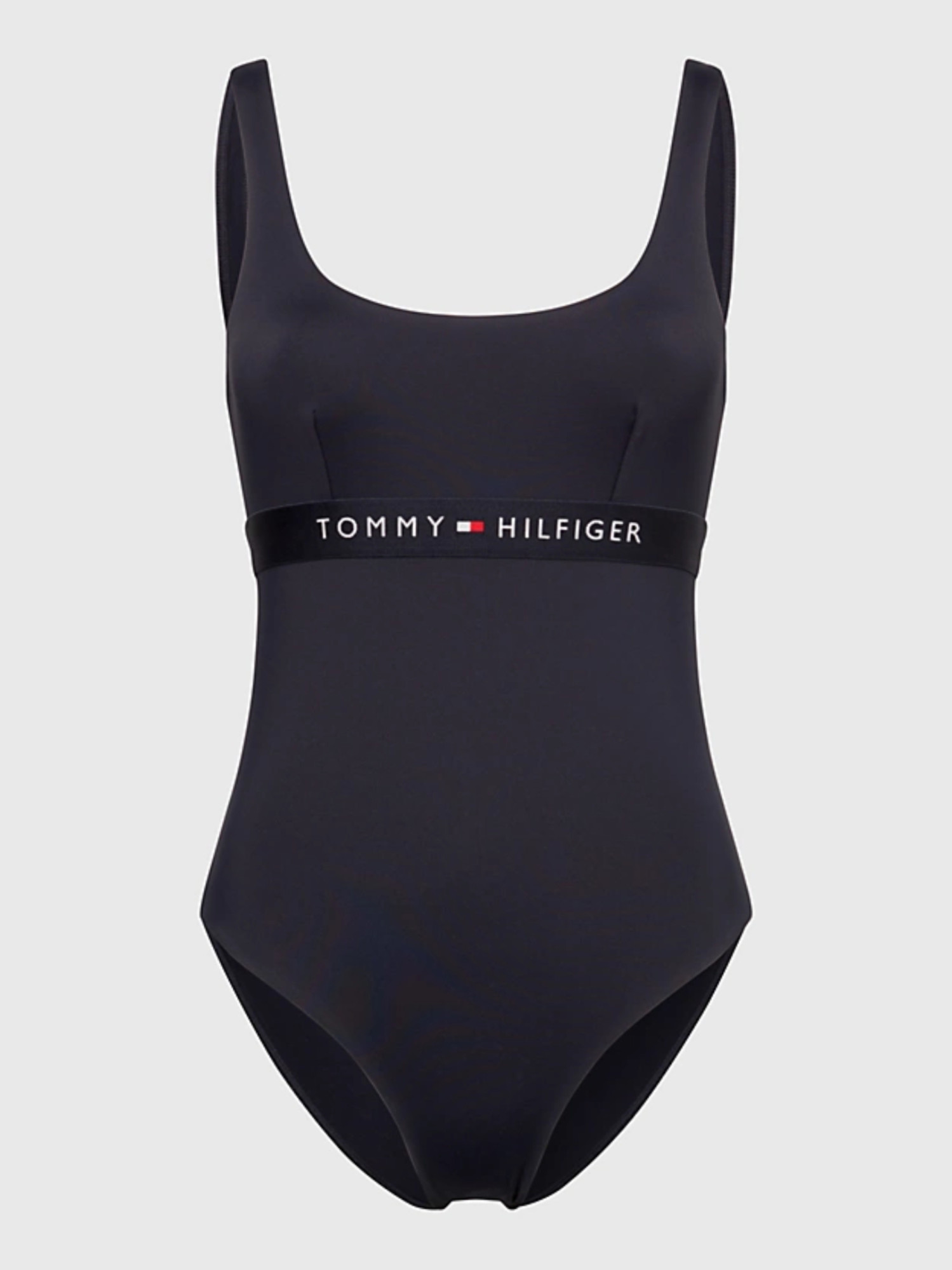 detail Tommy Hilfiger dámské tmavě modré jednodílné plavky