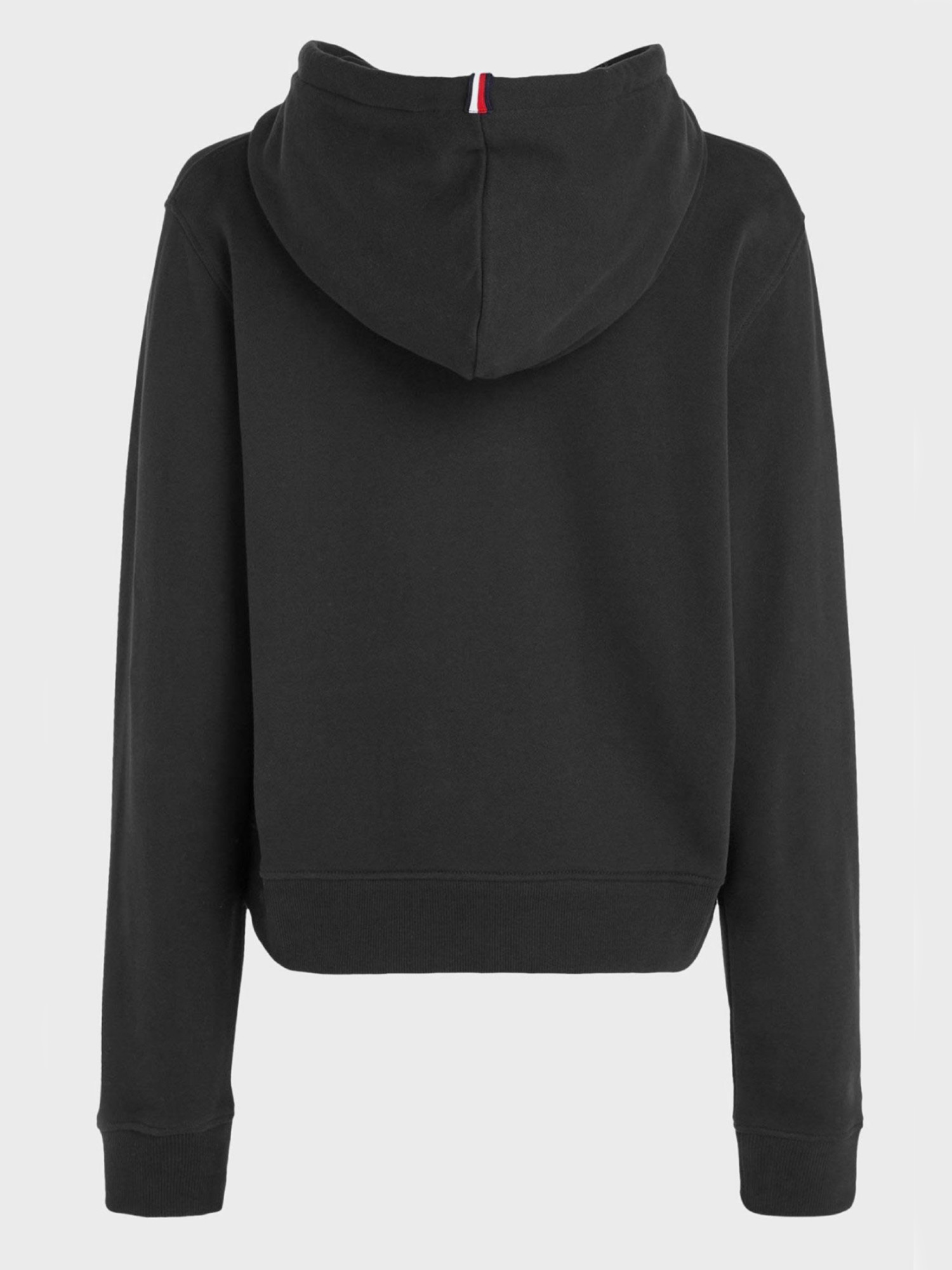 detail Tommy Hilfiger dámská černá mikina s kapucí