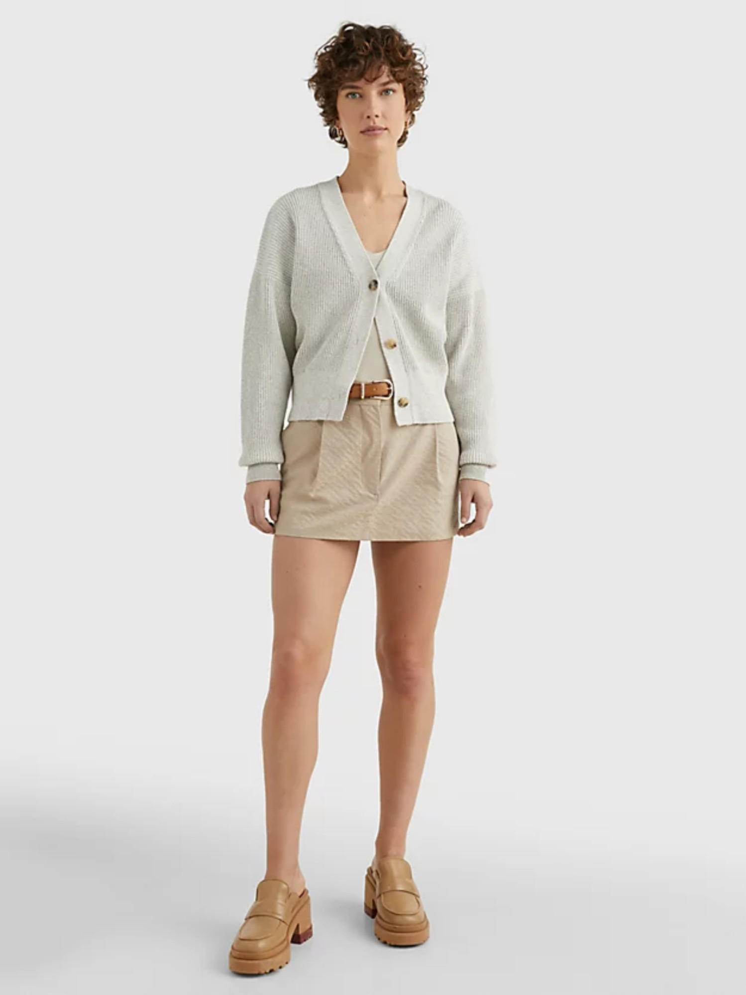 detail Tommy Hilfiger dámský béžový svetr